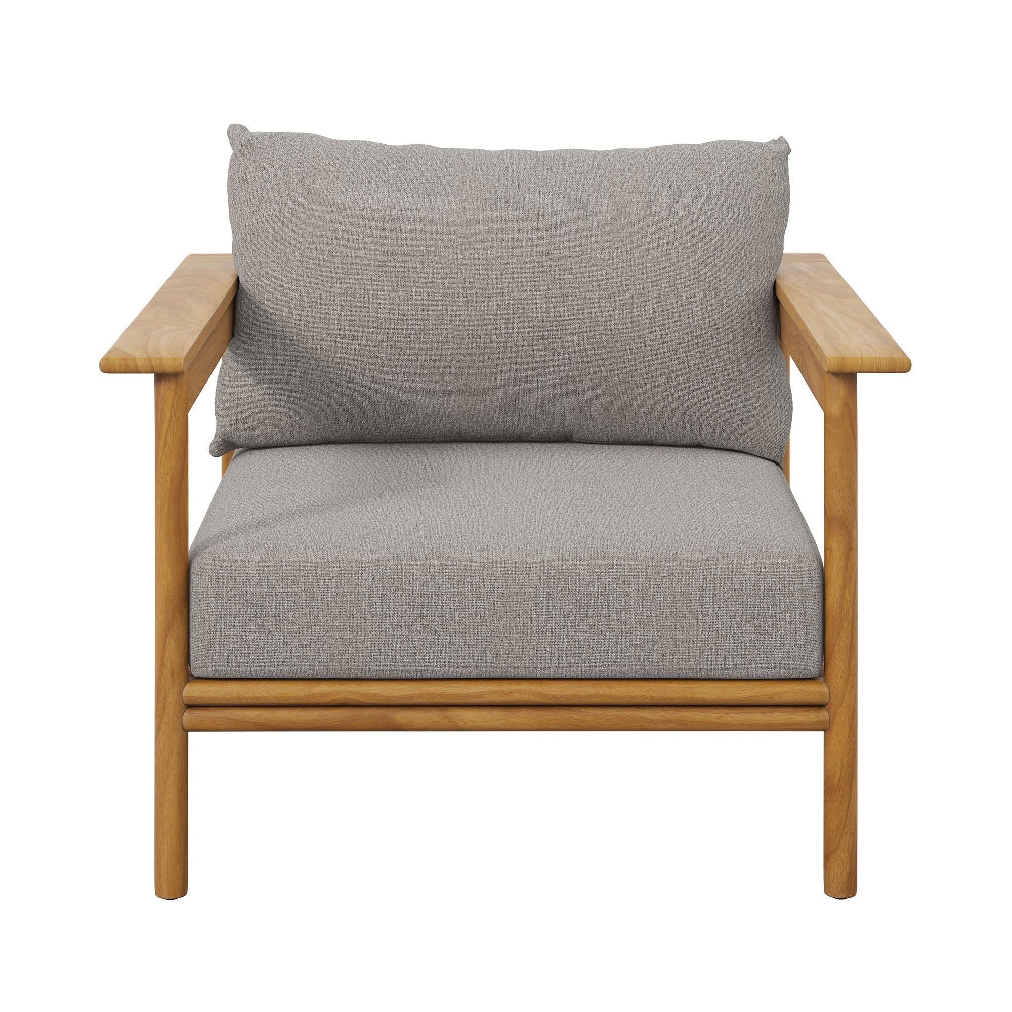 Wren Outdoor Patio Teak Wood Armchair Set - Image 13