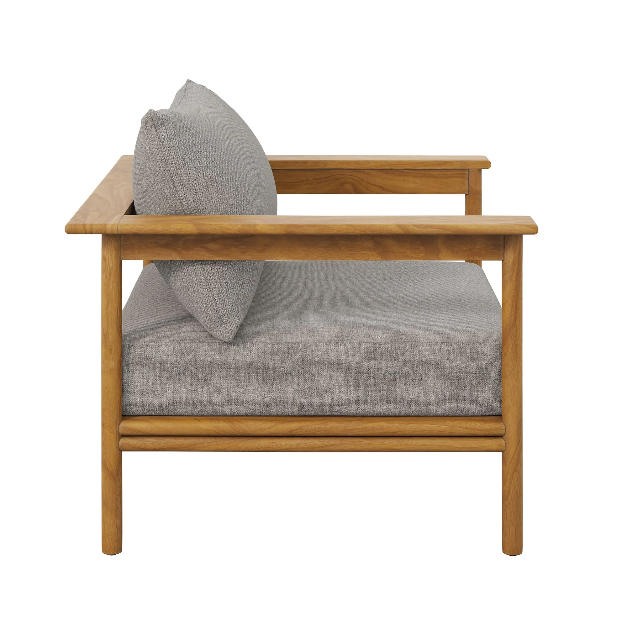 Wren Outdoor Patio Teak Wood Armchair Set - Image 15