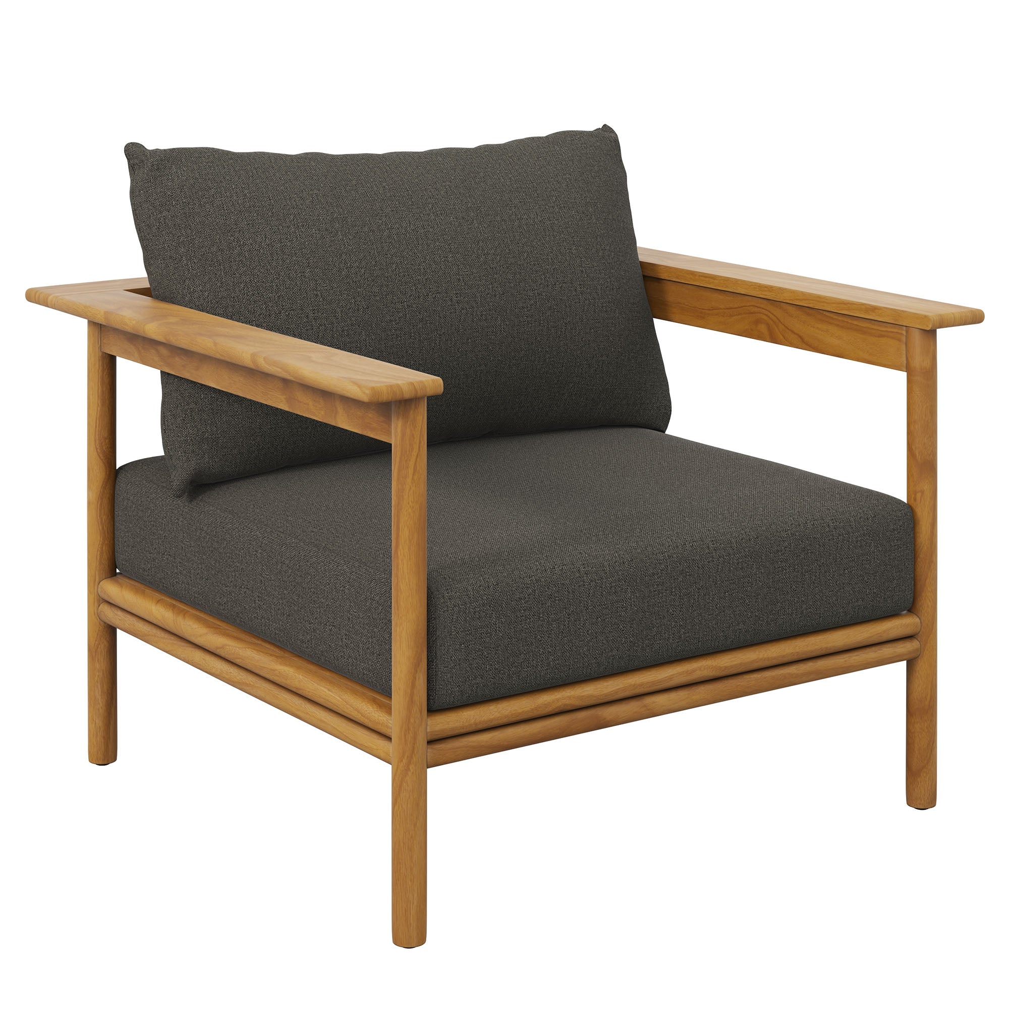 Wren Outdoor Patio Teak Wood Armchair Set - Image 24