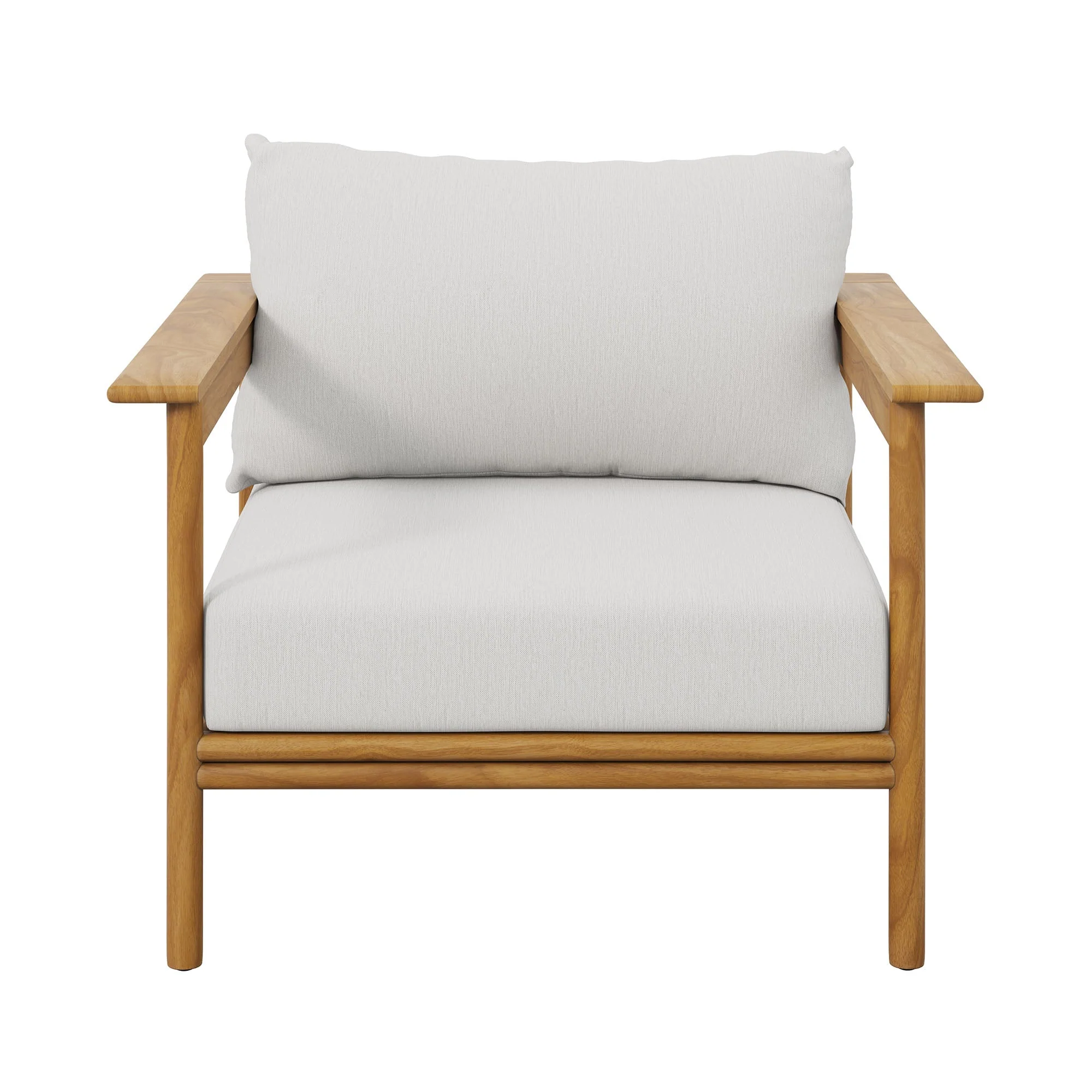 Wren Outdoor Patio Teak Wood Armchair Set - Image 3