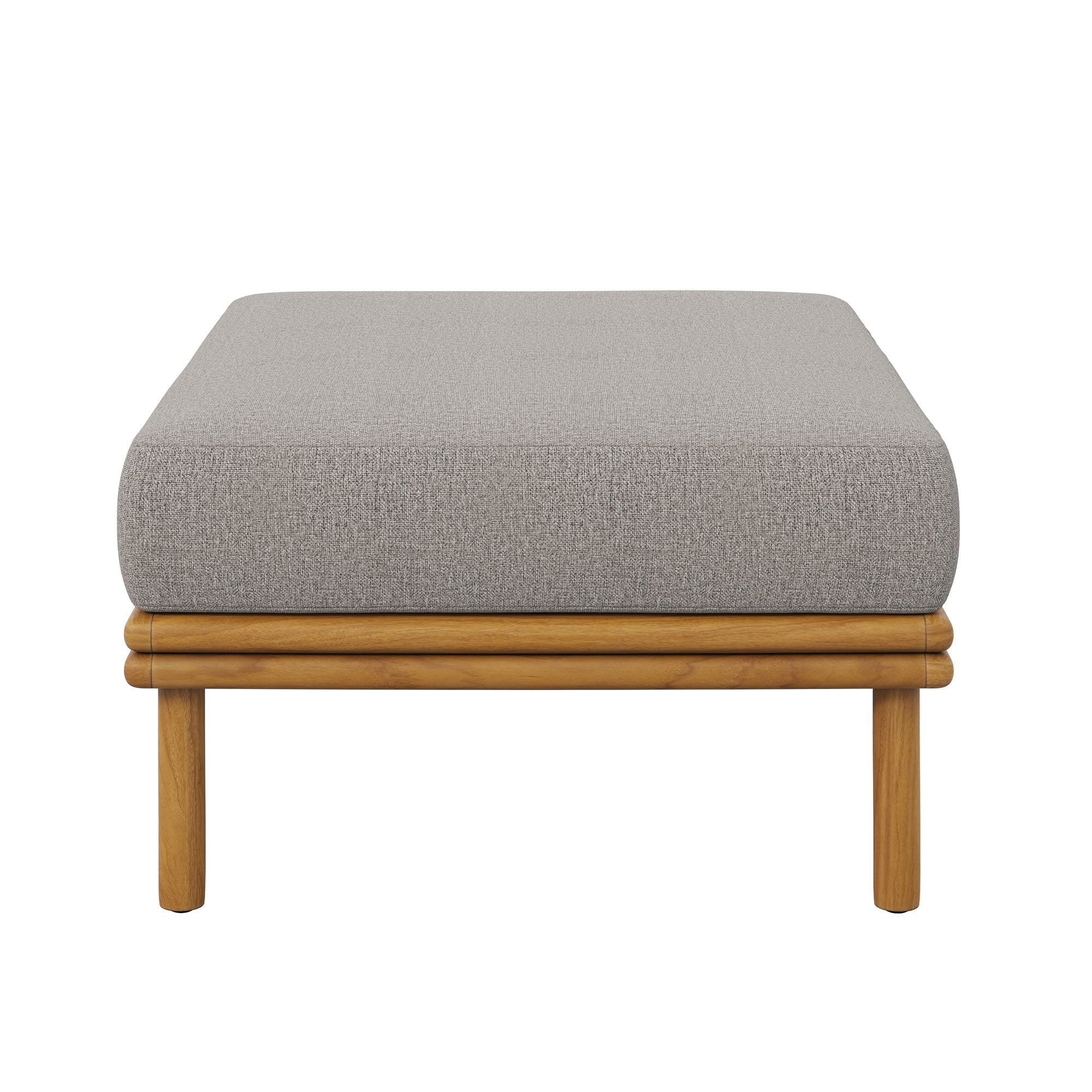 Wren Outdoor Patio Teak Wood Ottoman - Image 14