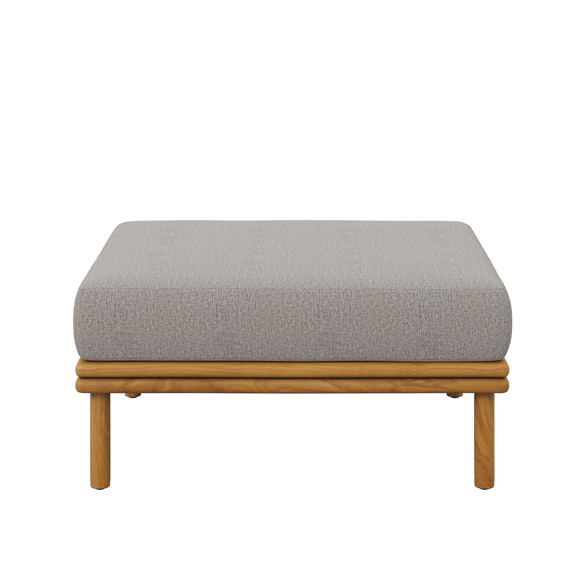 Wren Outdoor Patio Teak Wood Ottoman - Image 16