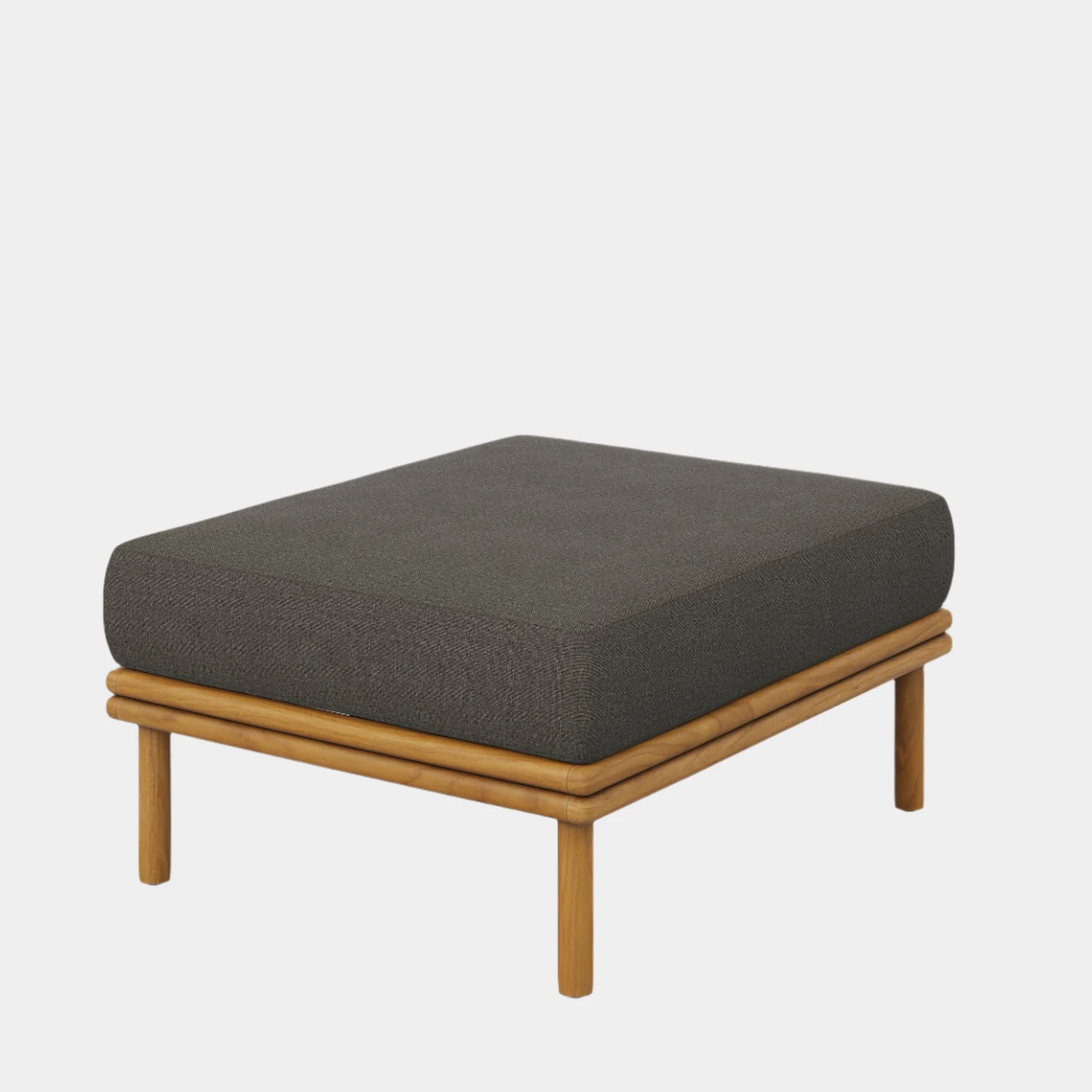 Wren Outdoor Patio Teak Wood Ottoman - Image 21