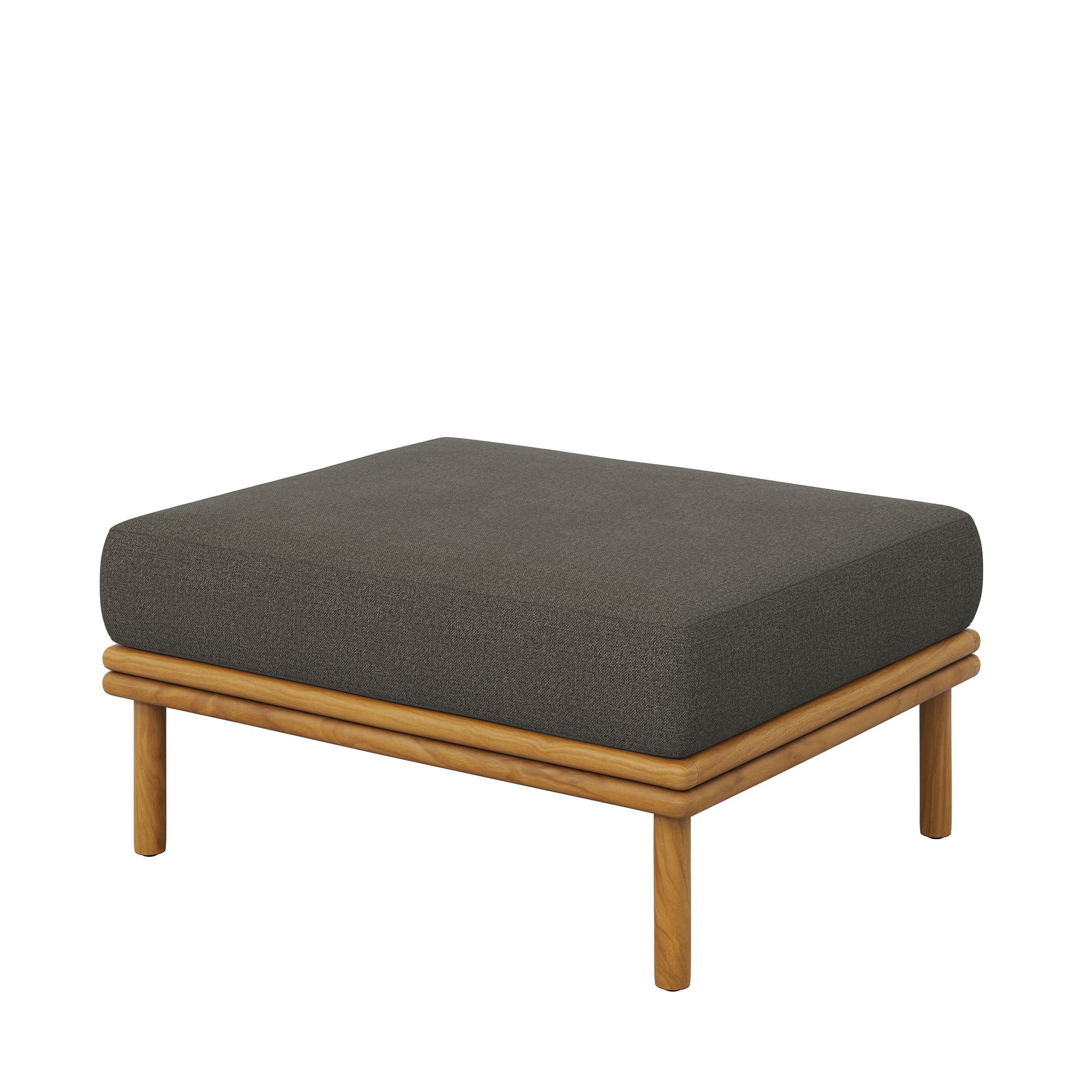 Wren Outdoor Patio Teak Wood Ottoman - Image 25