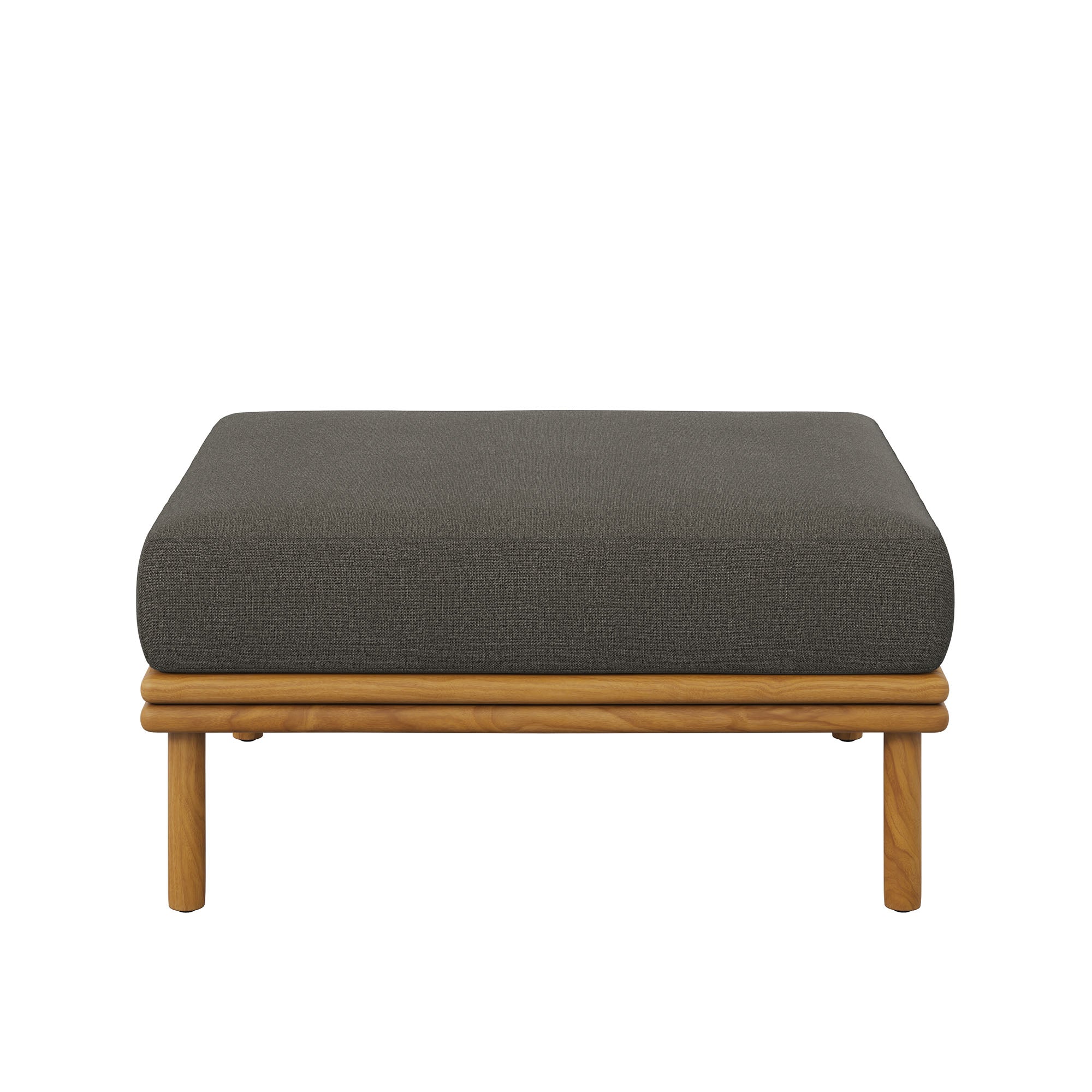Wren Outdoor Patio Teak Wood Ottoman - Image 26