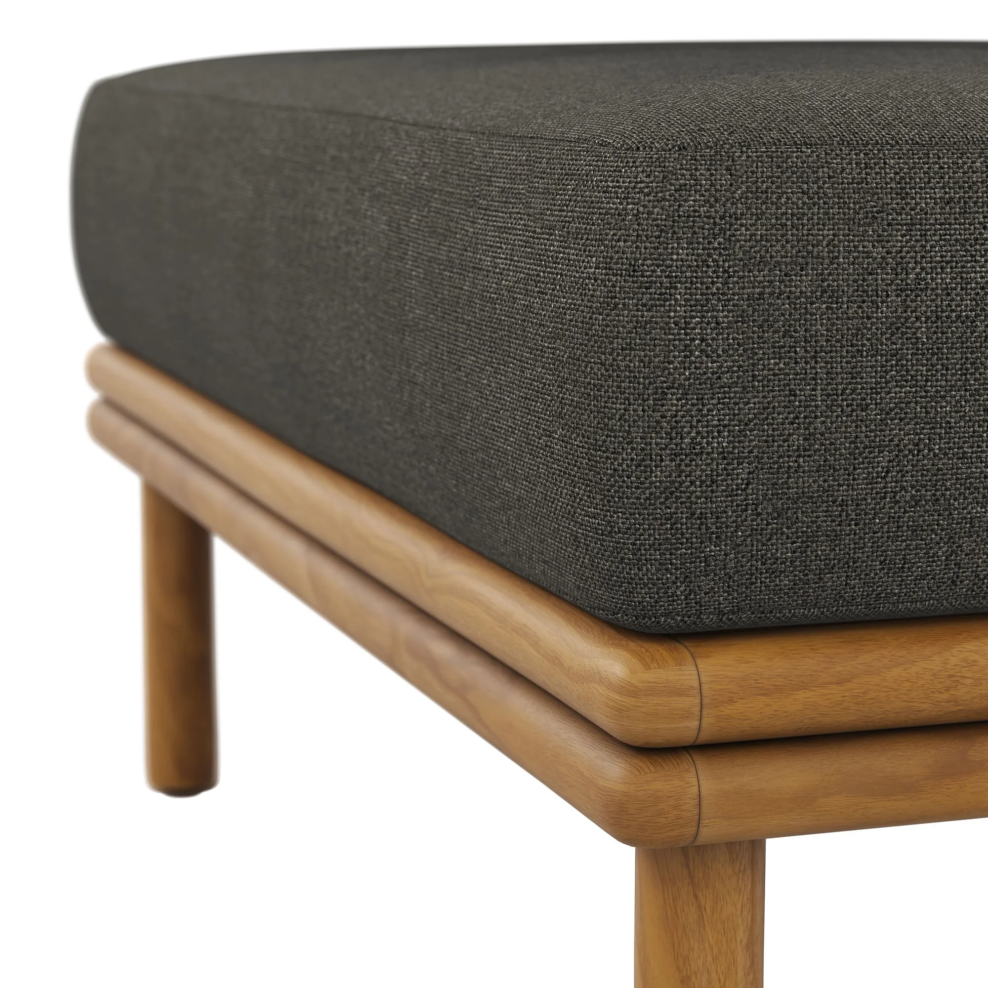 Wren Outdoor Patio Teak Wood Ottoman - Image 27