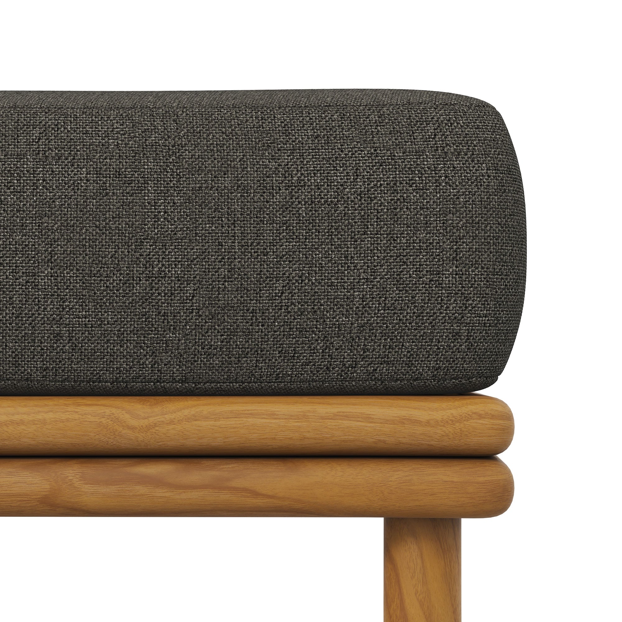 Wren Outdoor Patio Teak Wood Ottoman - Image 28