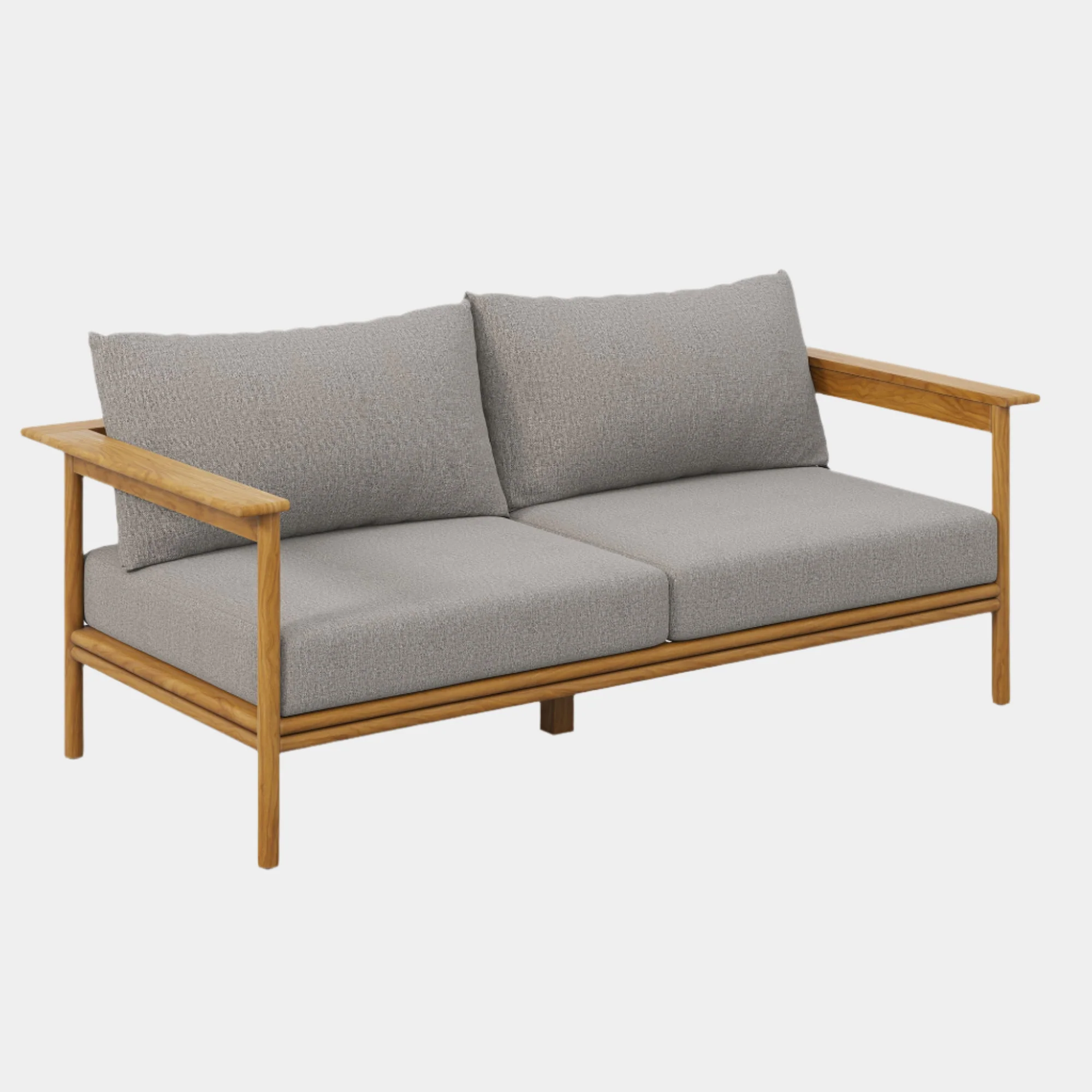 Wren Outdoor Patio Teak Wood Sofa - Image 11