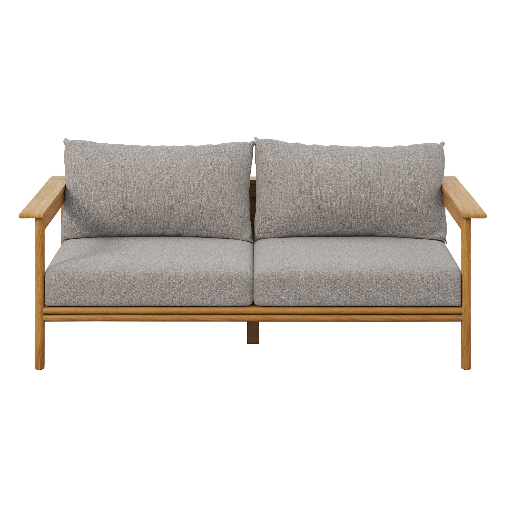 Wren Outdoor Patio Teak Wood Sofa - Image 14
