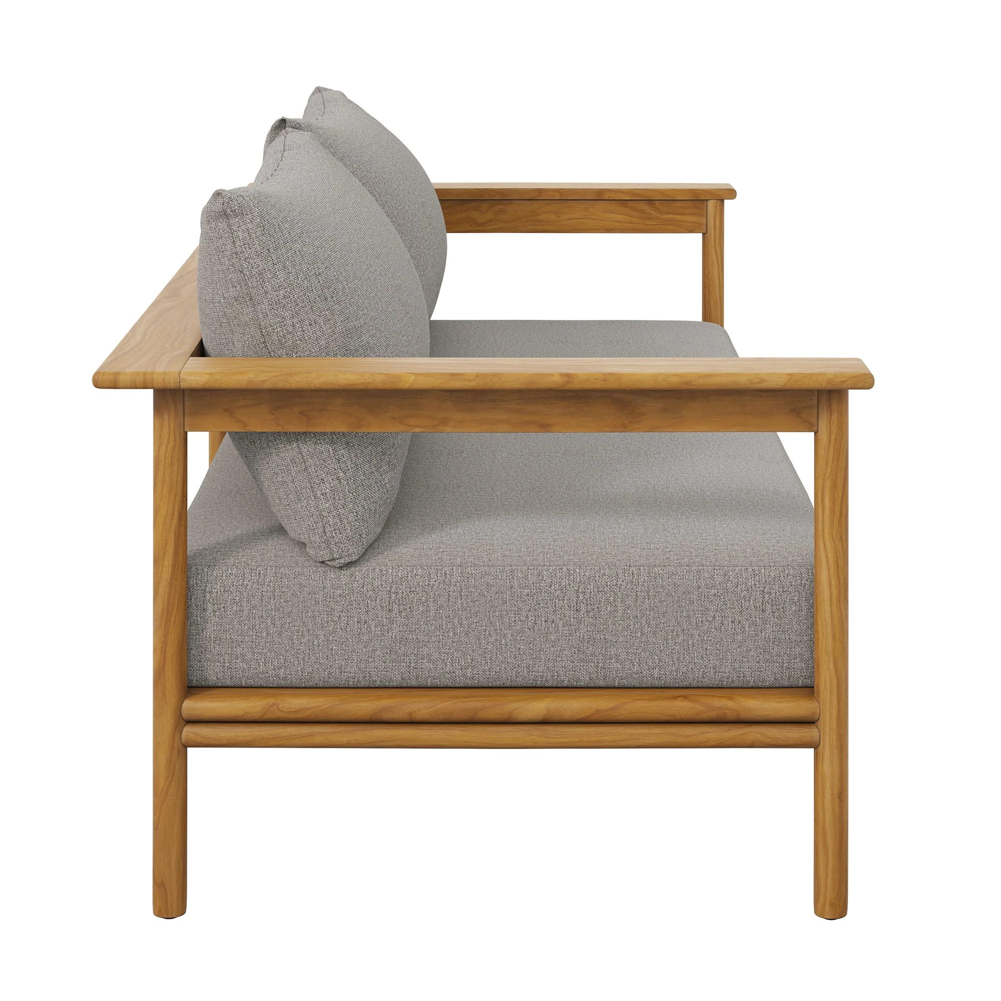 Wren Outdoor Patio Teak Wood Sofa - Image 16
