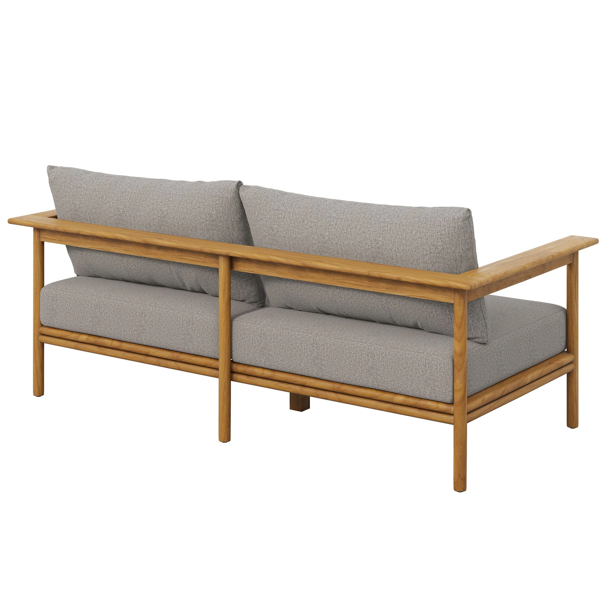 Wren Outdoor Patio Teak Wood Sofa - Image 17