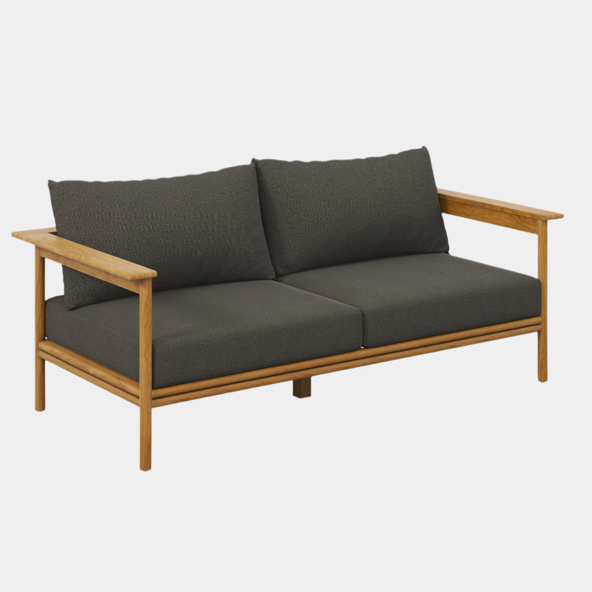 Wren Outdoor Patio Teak Wood Sofa - Image 21