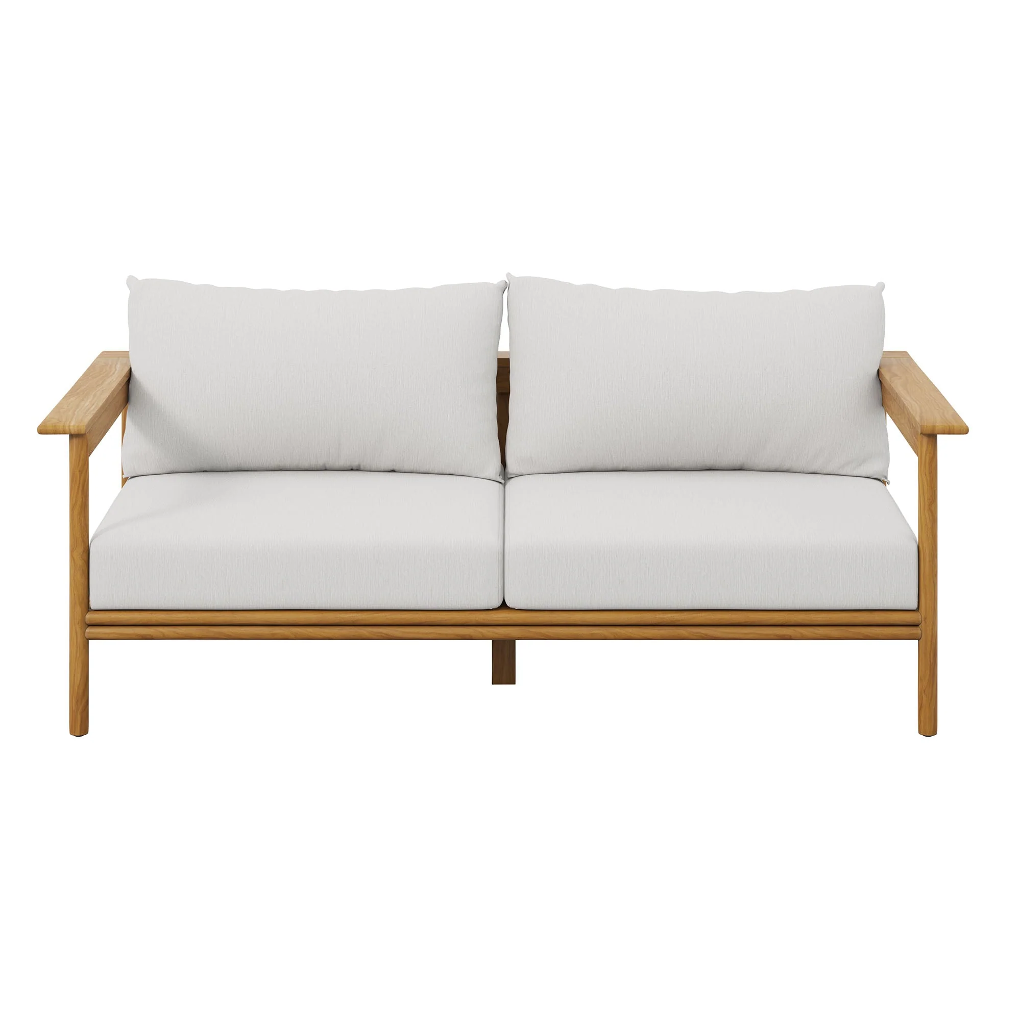 Wren Outdoor Patio Teak Wood Sofa - Image 4