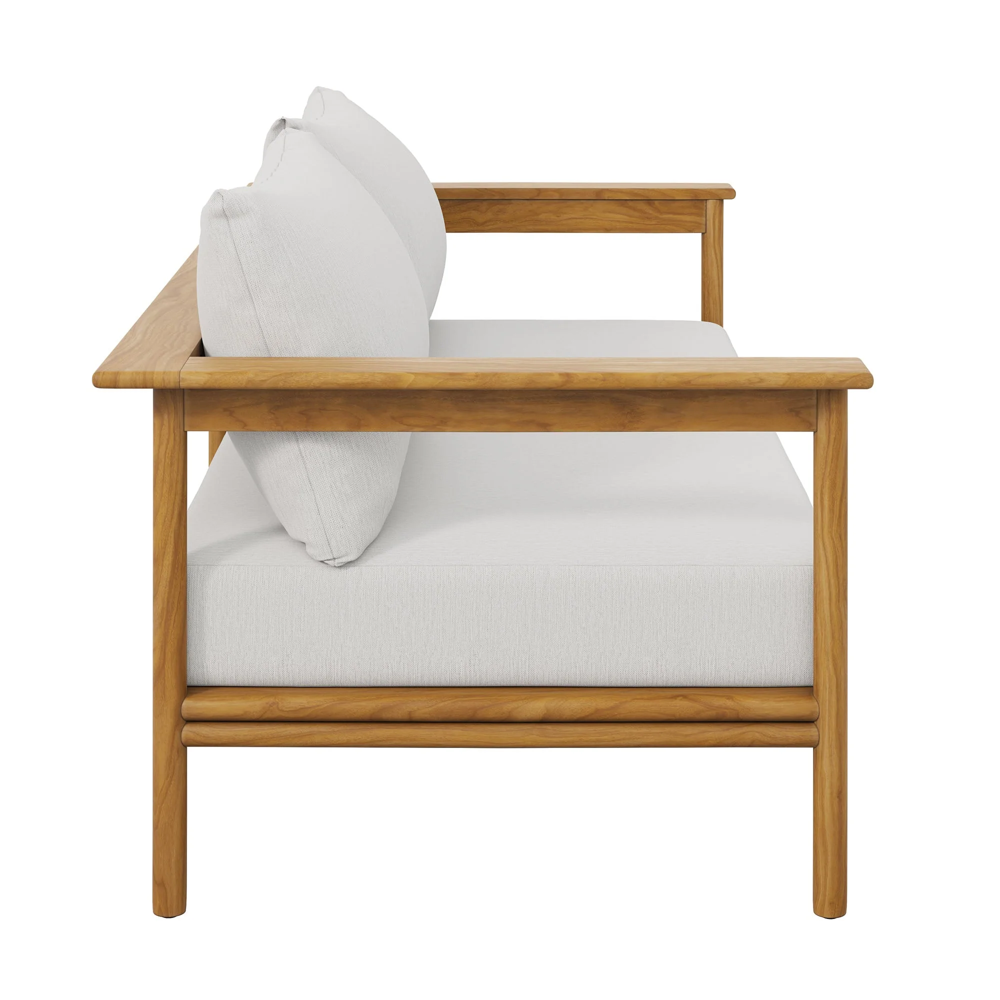 Wren Outdoor Patio Teak Wood Sofa - Image 6