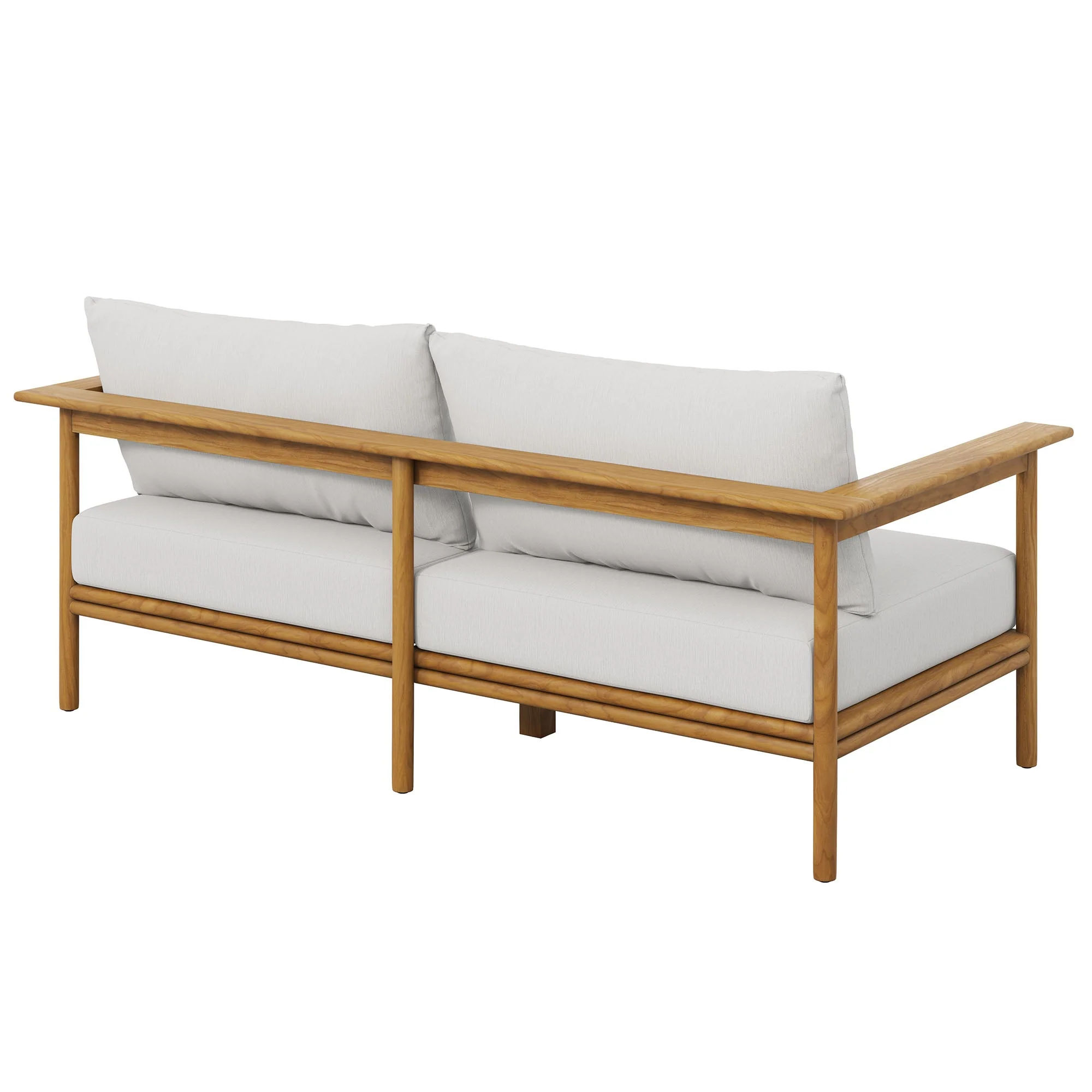 Wren Outdoor Patio Teak Wood Sofa - Image 7