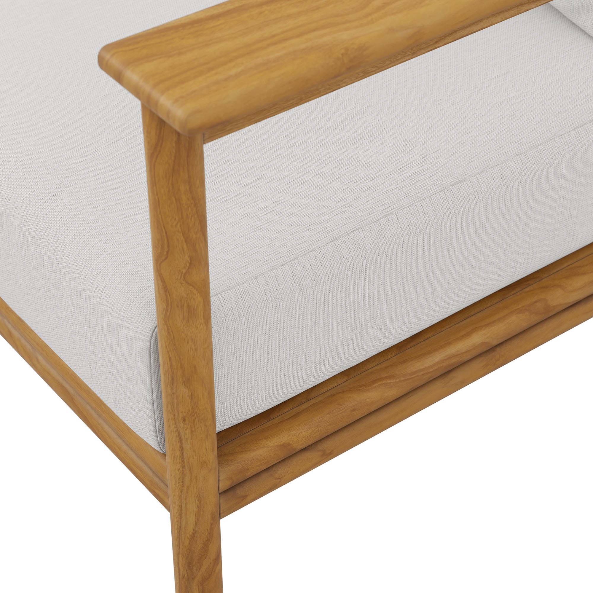 Wren Outdoor Patio Teak Wood Sofa - Image 8