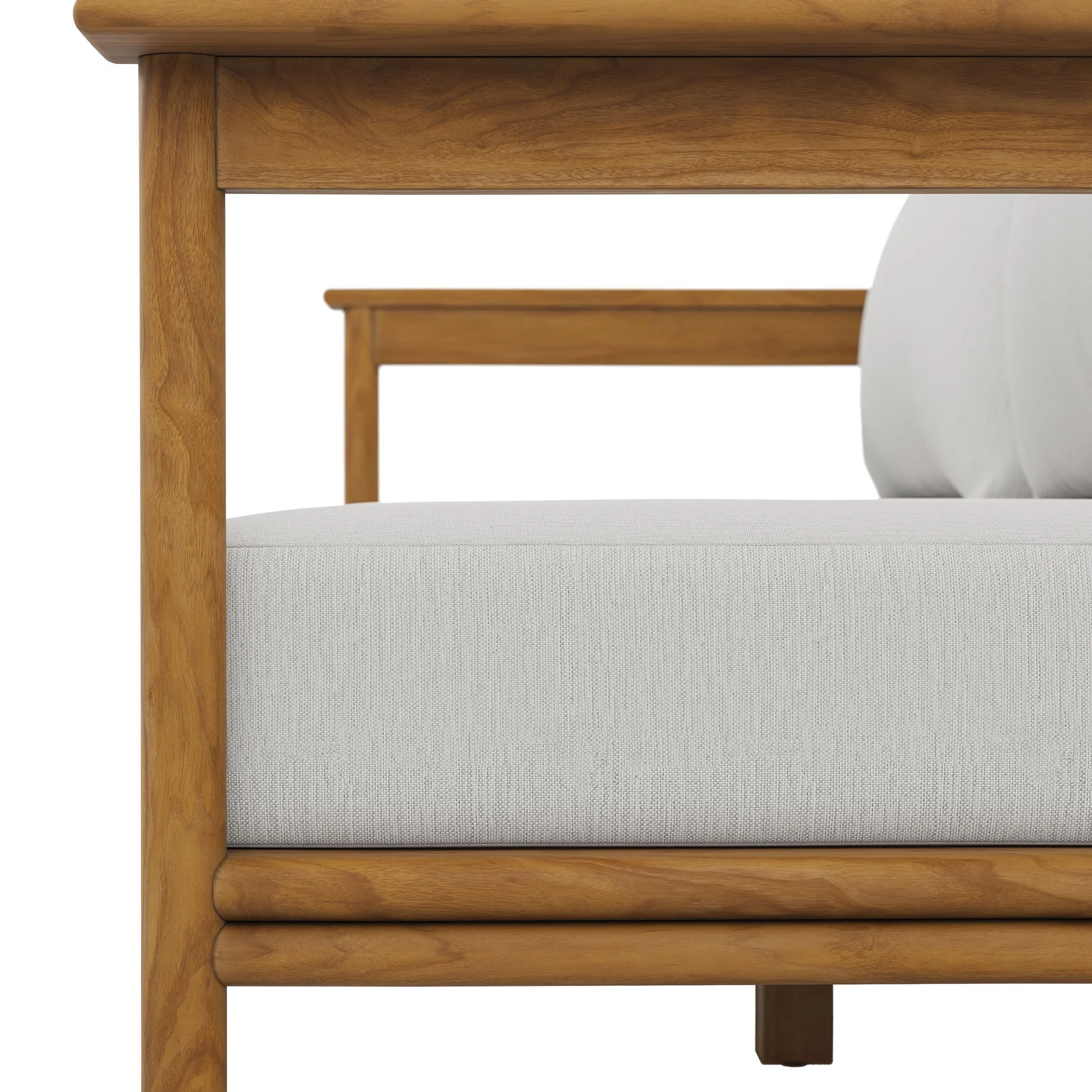 Wren Outdoor Patio Teak Wood Sofa - Image 9
