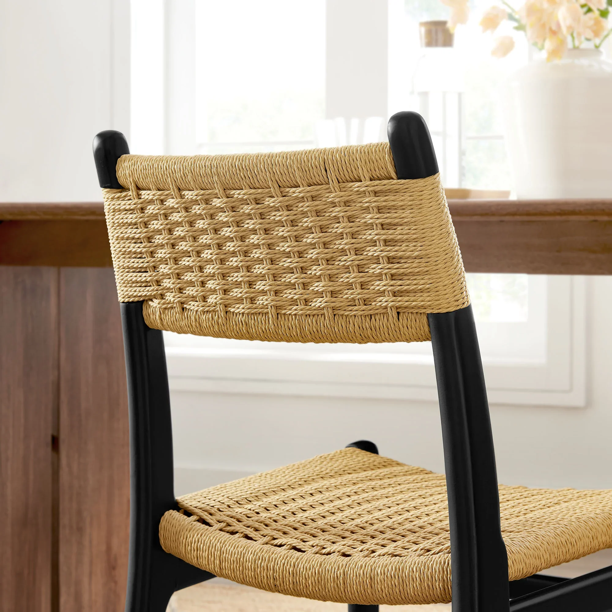 Wynn Rope and Wood Dining Side Chairs Set of 2 - Image 14