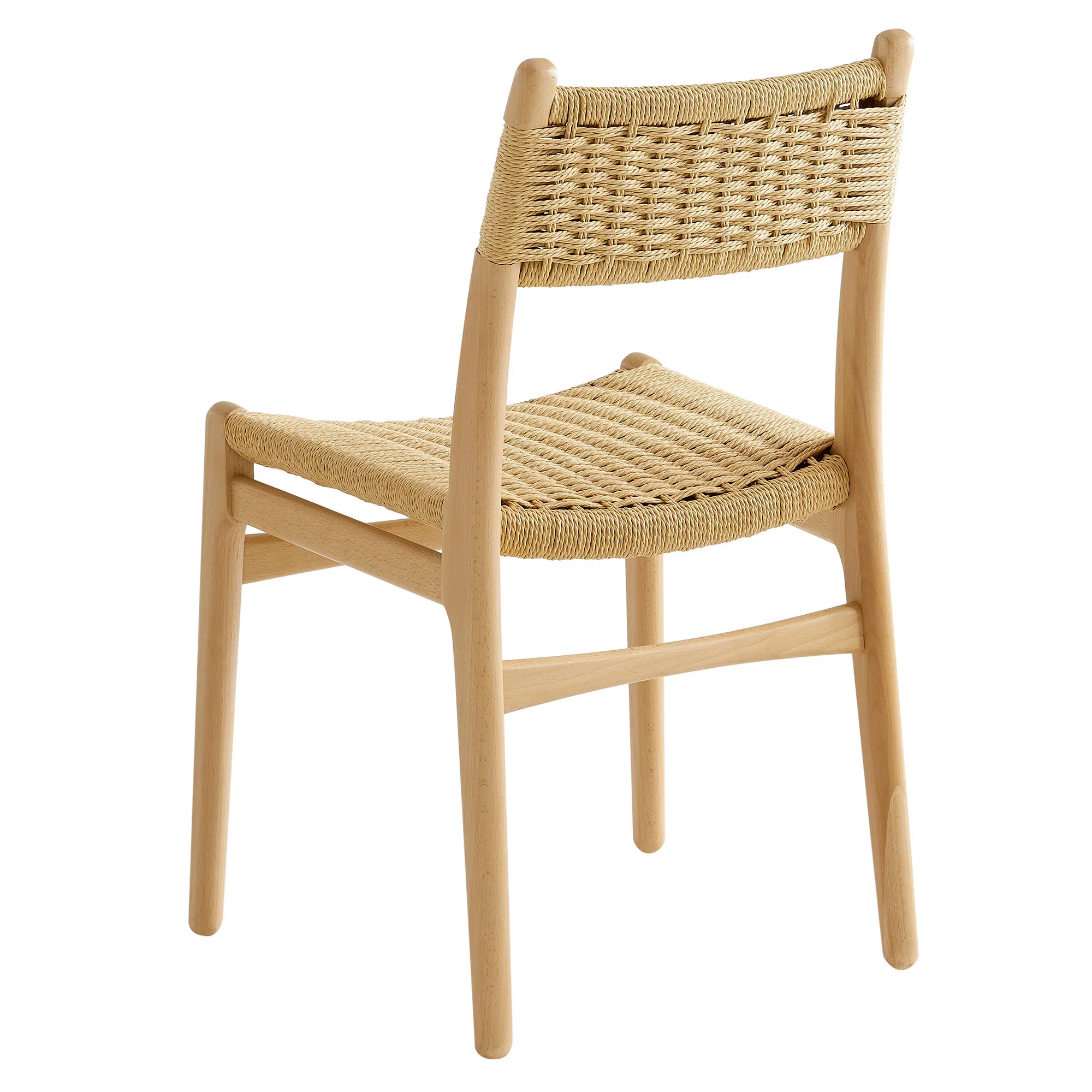 Wynn Rope and Wood Dining Side Chairs Set of 2 - Image 6