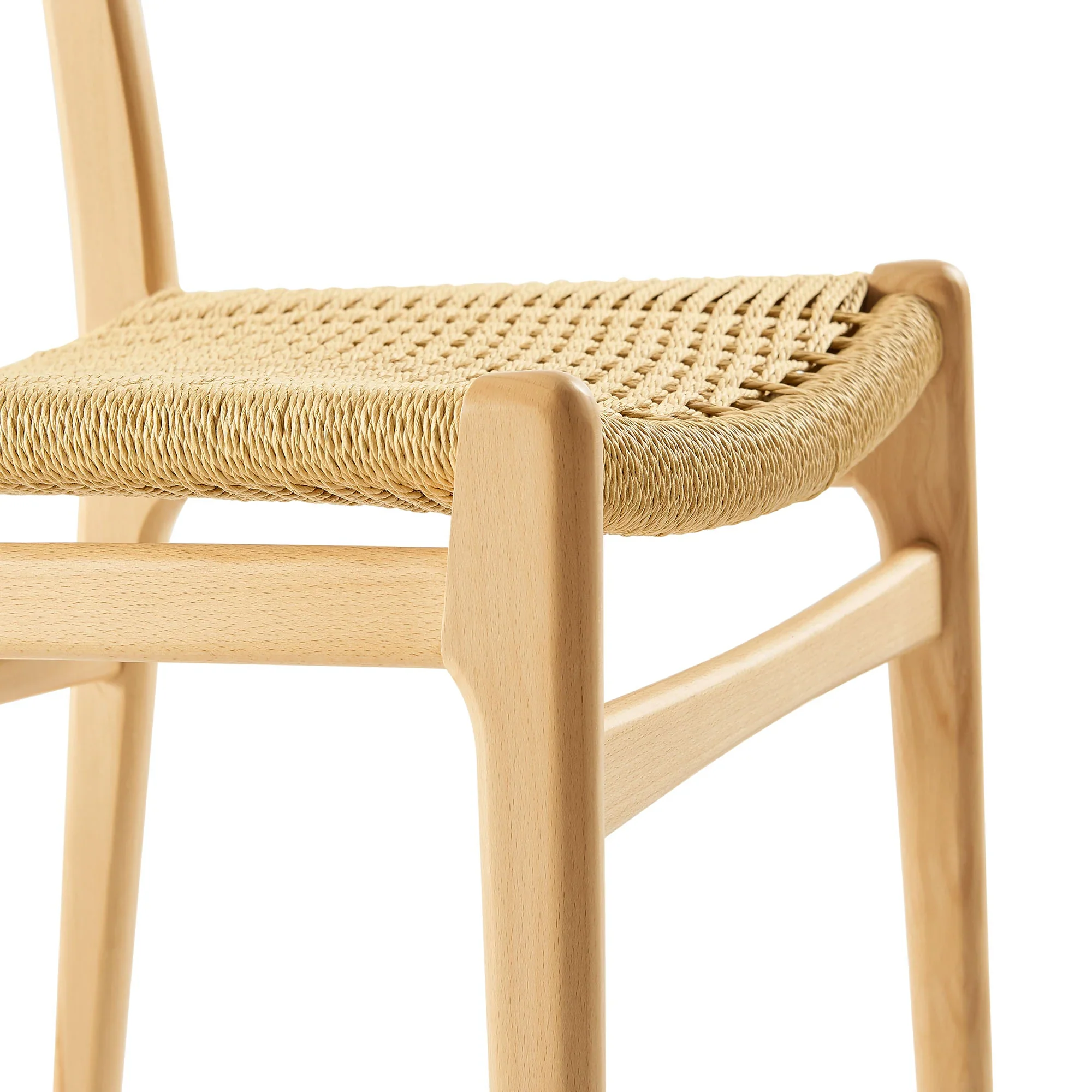 Wynn Rope and Wood Dining Side Chairs Set of 2 - Image 8