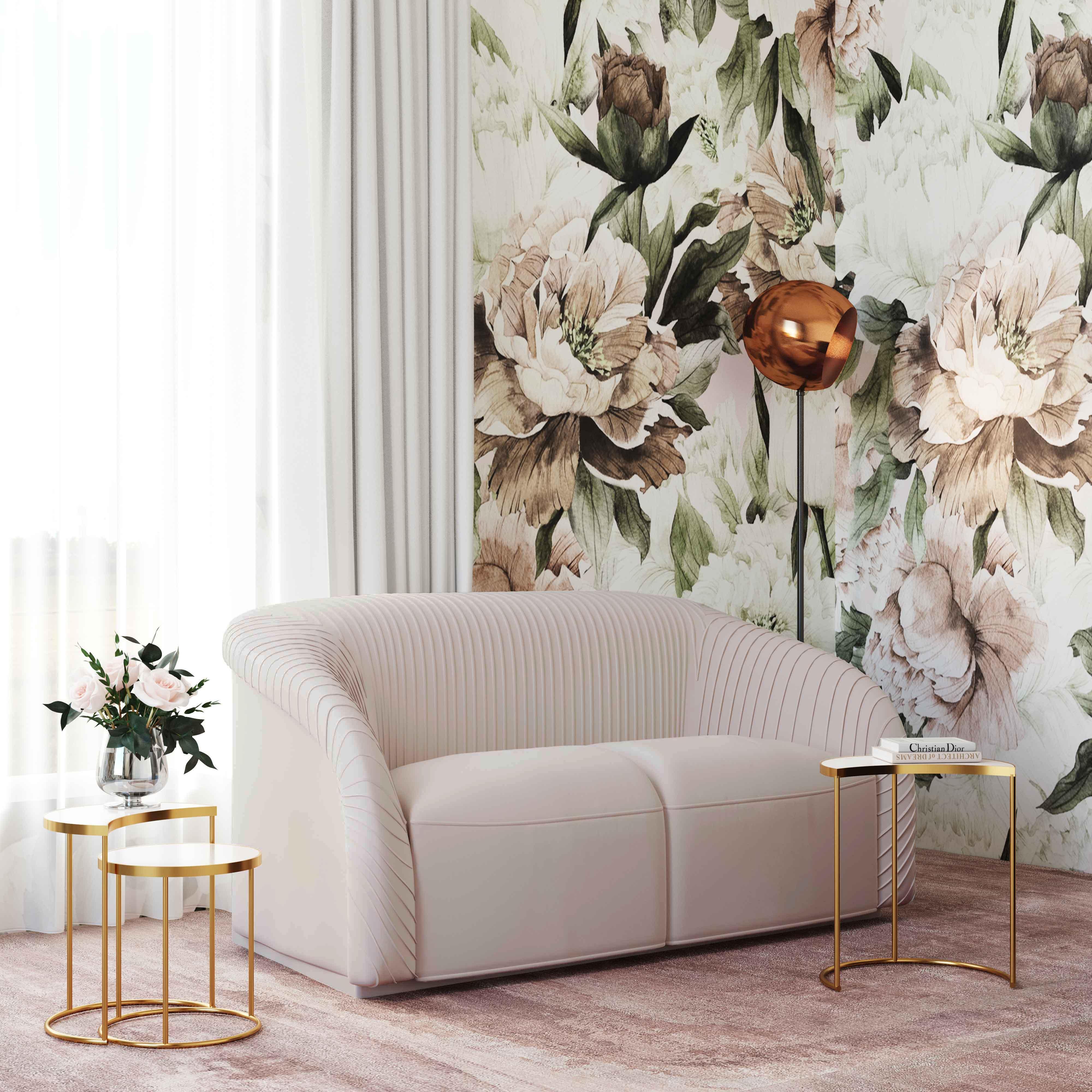 Yara 70" Pleated Performance Velvet Loveseat - Image 2