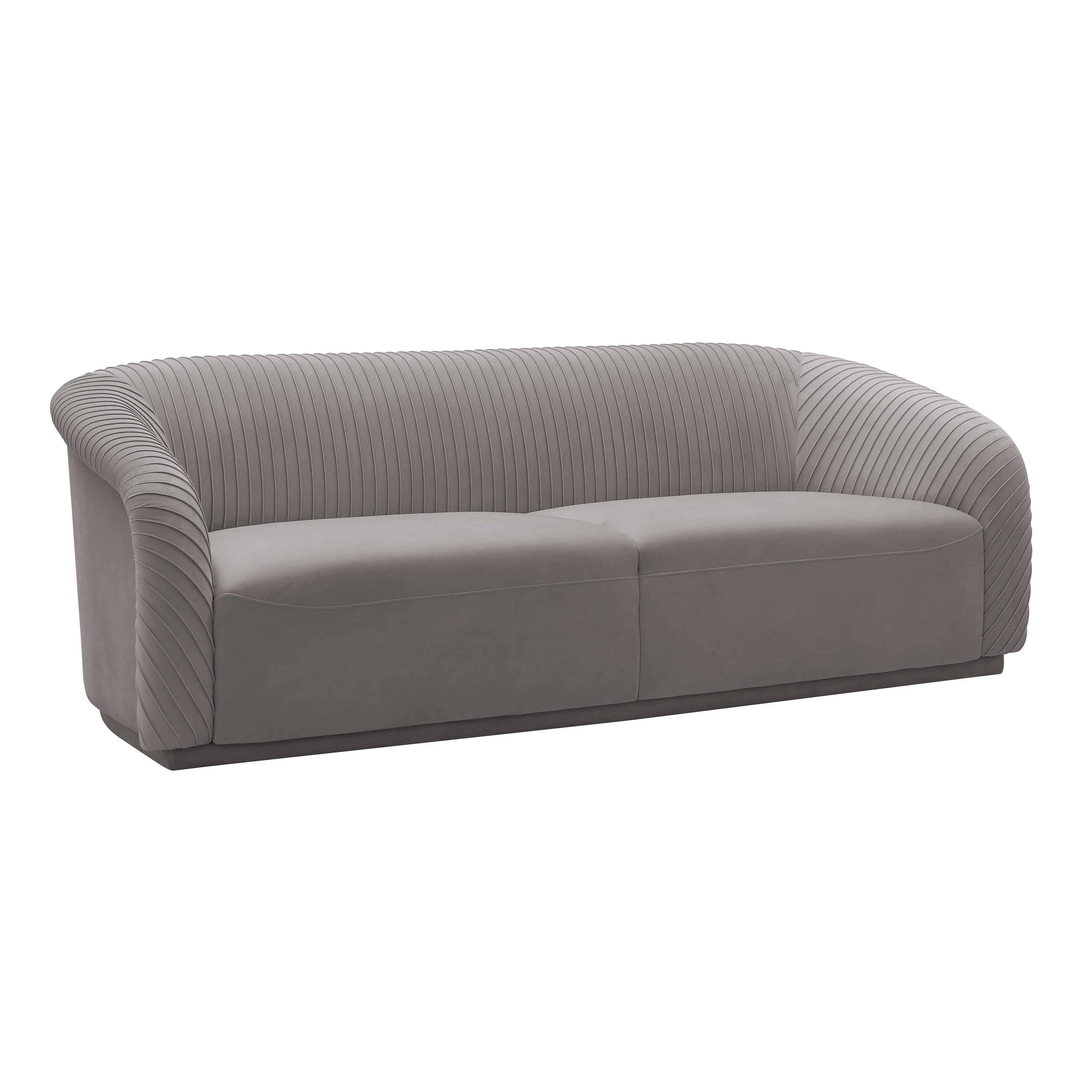 Yara 90.6" Pleated Performance Velvet Sofa - Image 10
