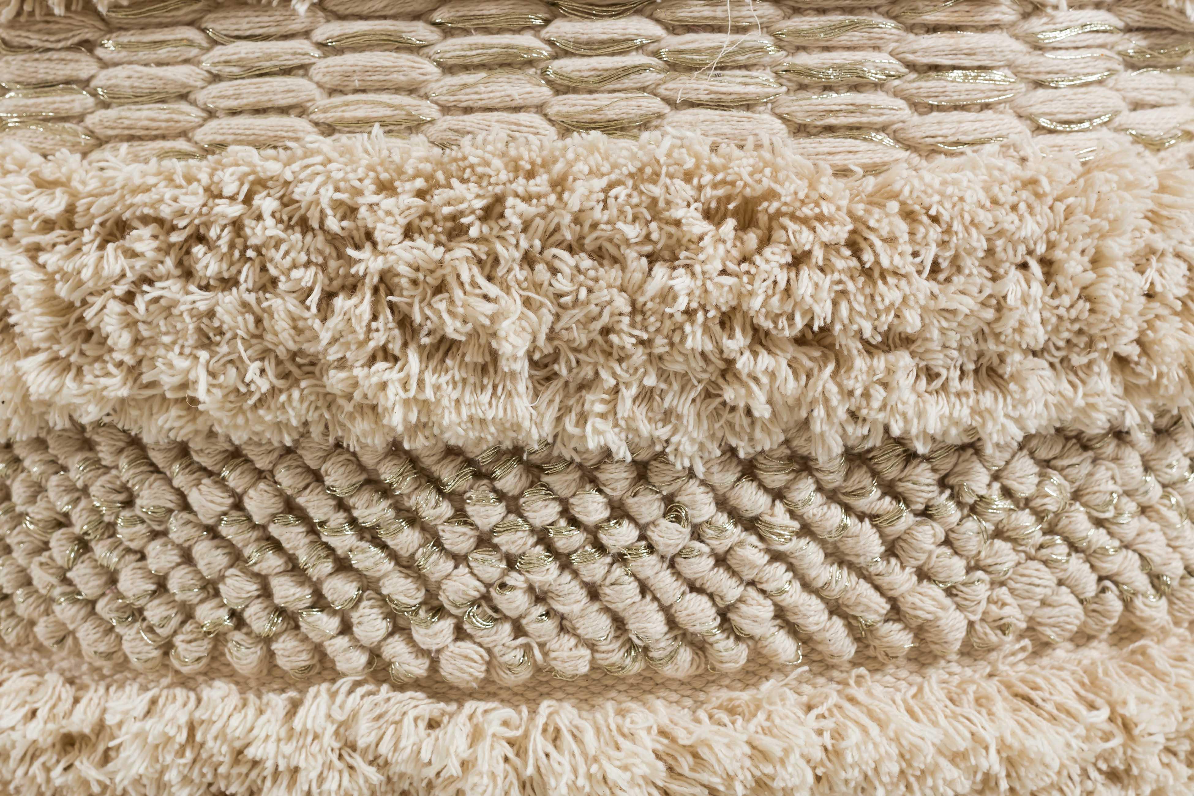 Yorba Beige Cotton Pouf - Image 4