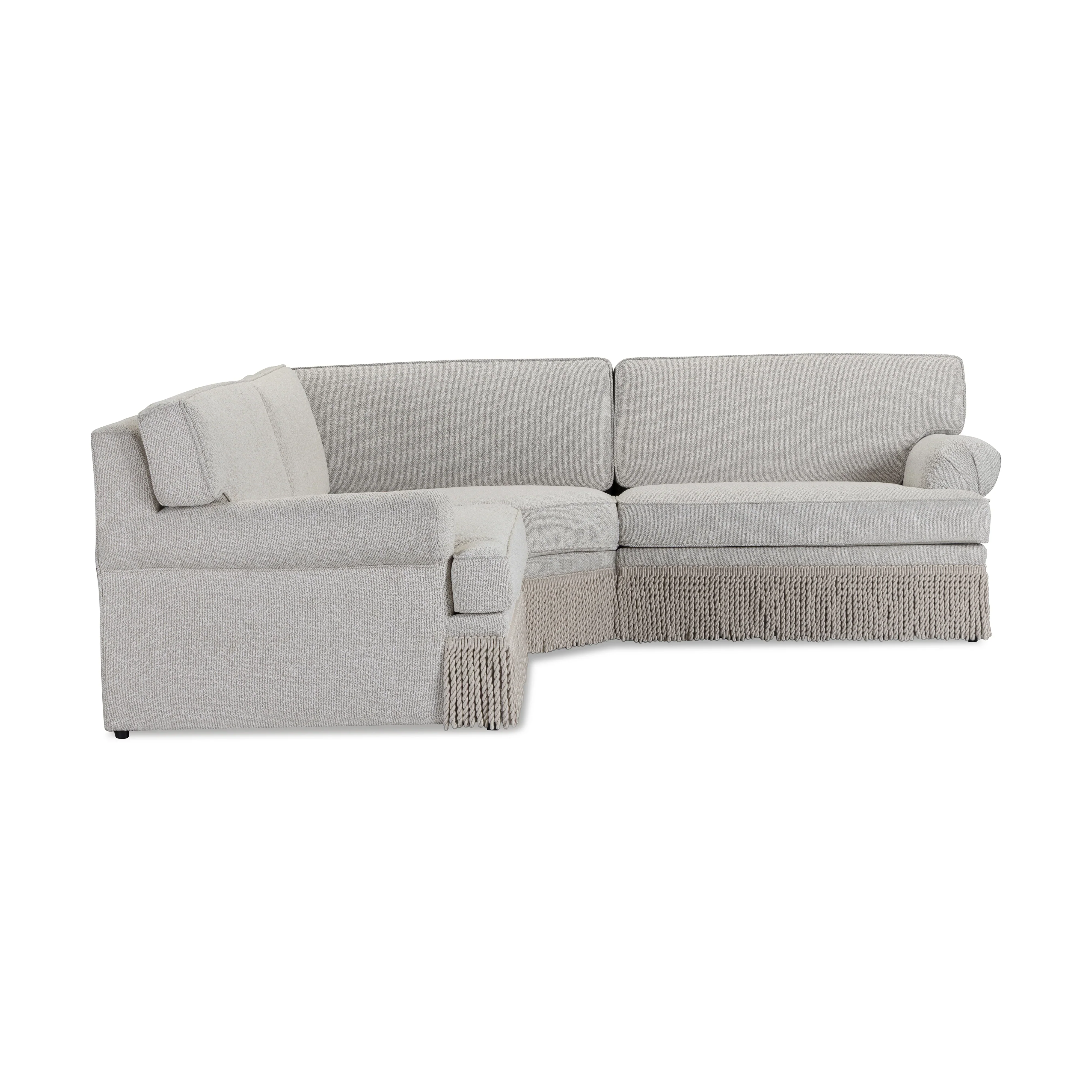 Yvette 3-Piece Warm Grey Performance Boucle L-Sectional - Image 2
