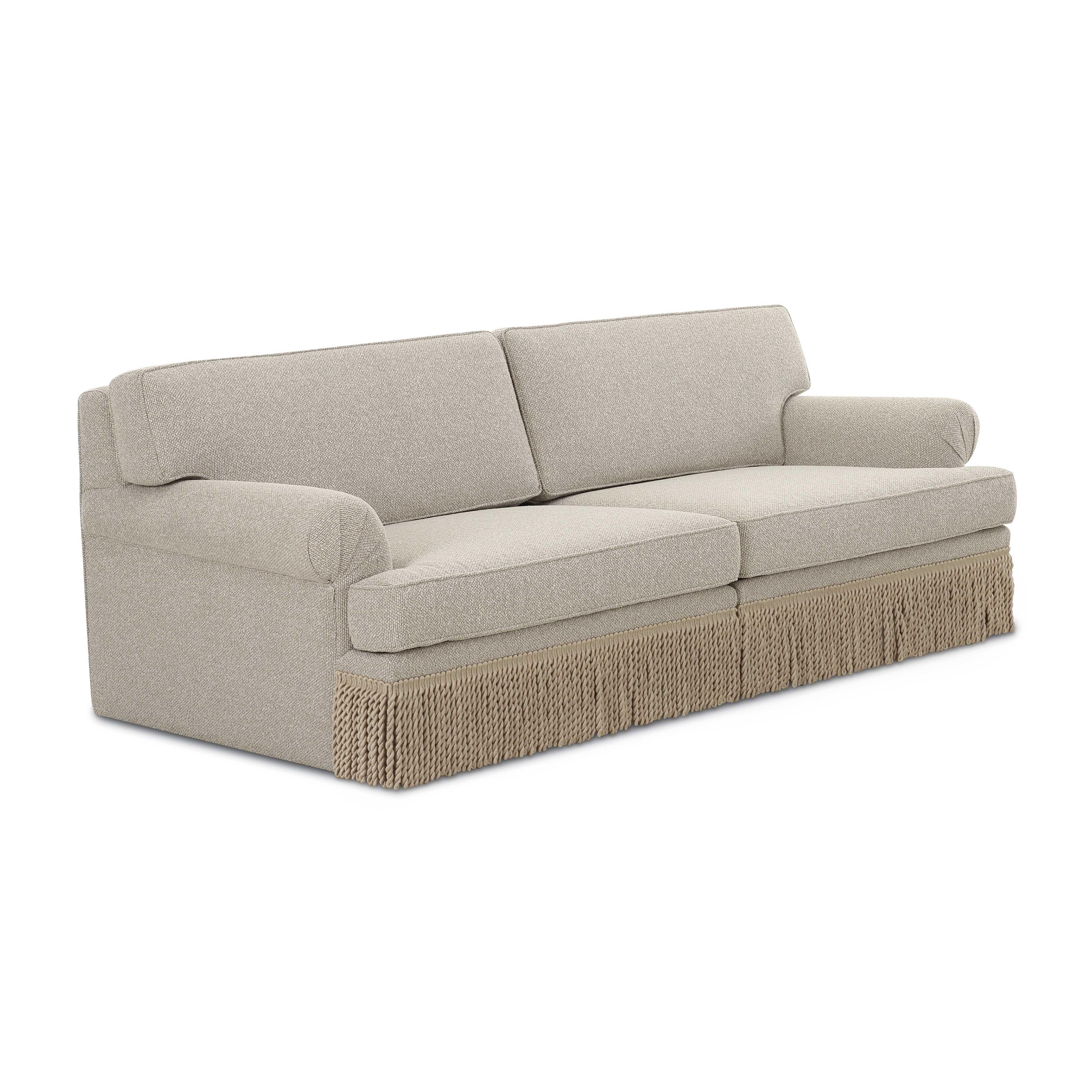 Yvette 92" Warm Grey Performance Boucle Sofa - Image 4