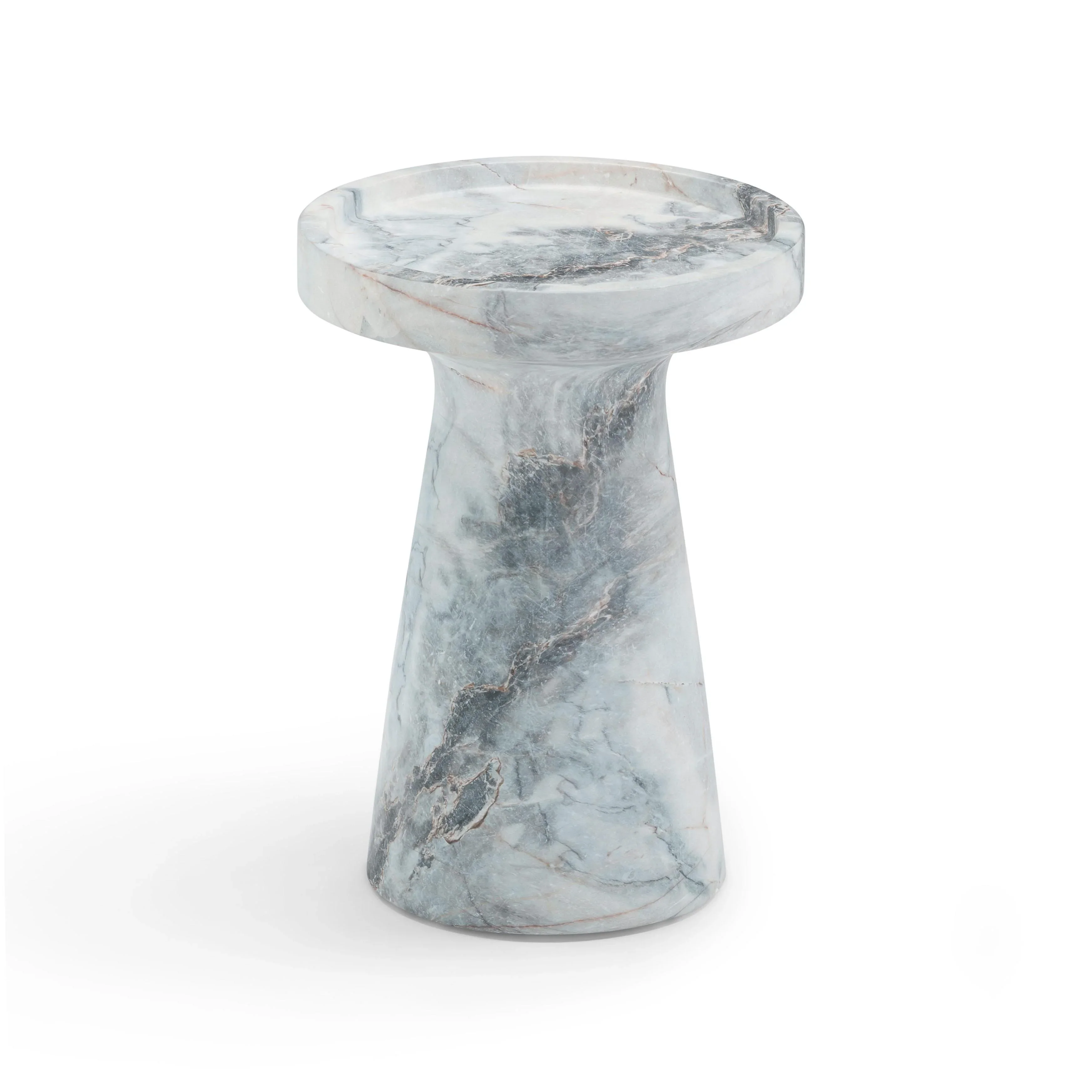 Zara Faux Aegean Marble Indoor/Outdoor Side Table - Image 6