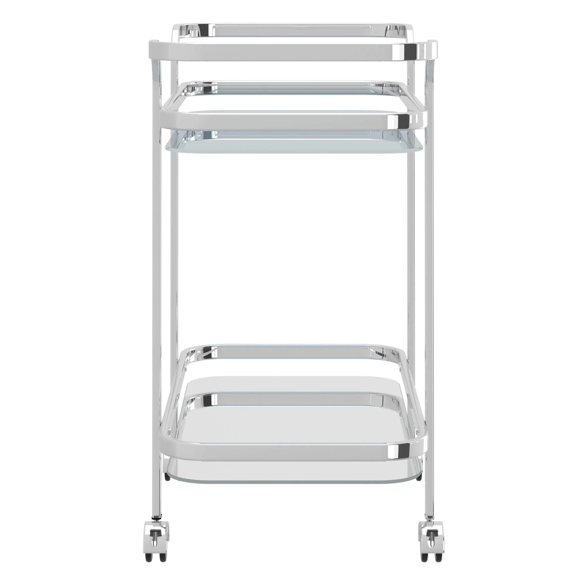 Zedd 2-tier Bar Cart in Chrome - Image 4