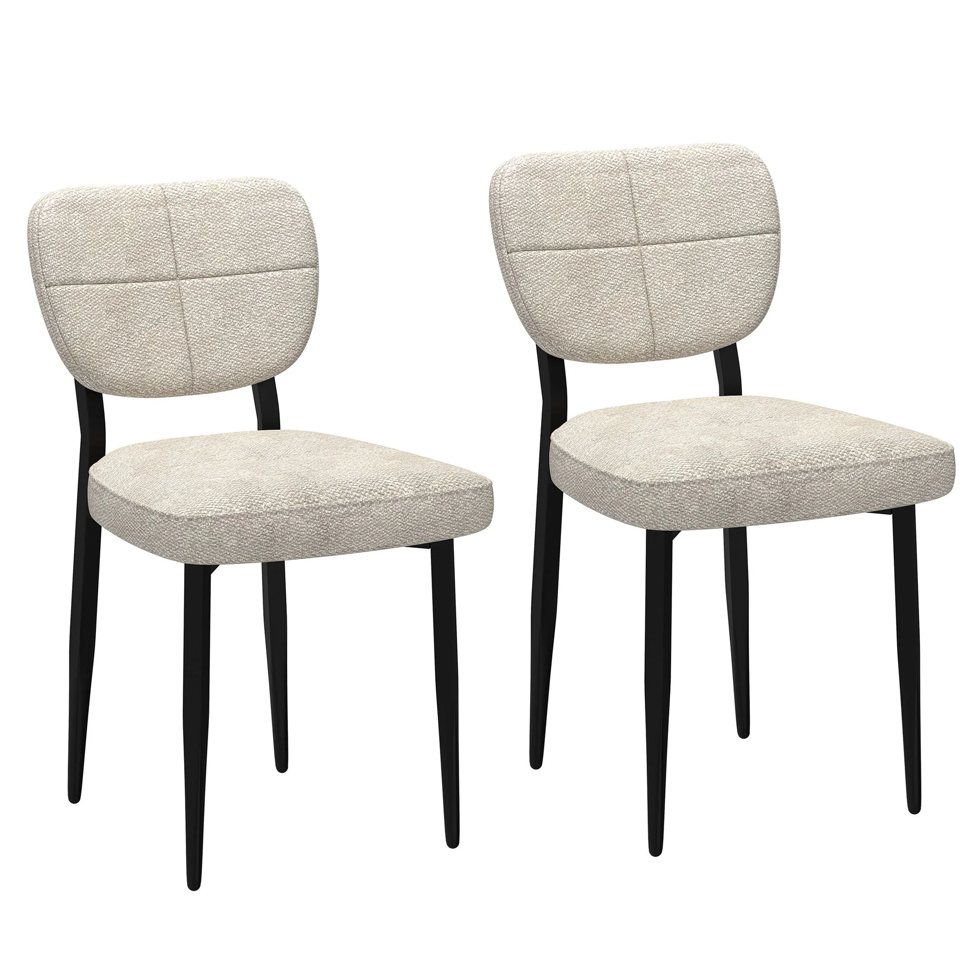 Zeke Dining Chair, set of 2, in Beige and Black - Image 7