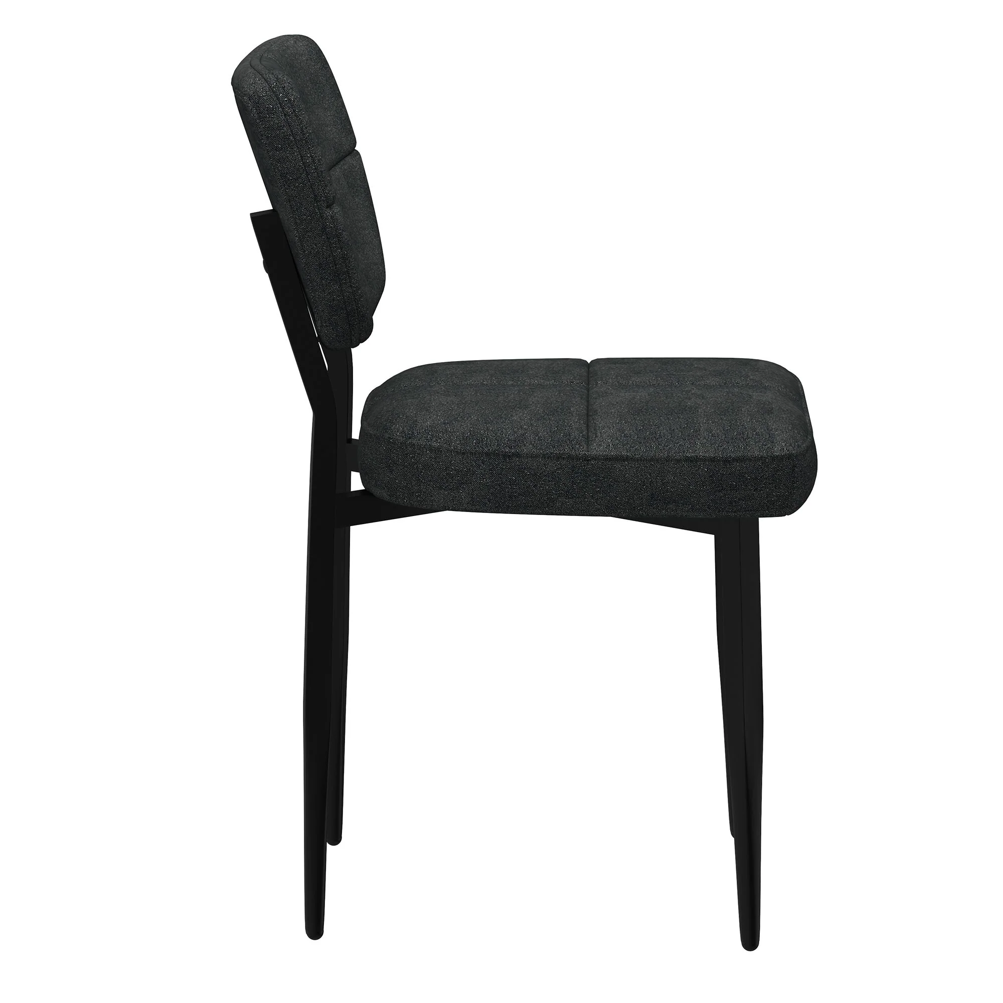 Zeke Dining Chair, set of 2, in Charcoal and Black - Image 4