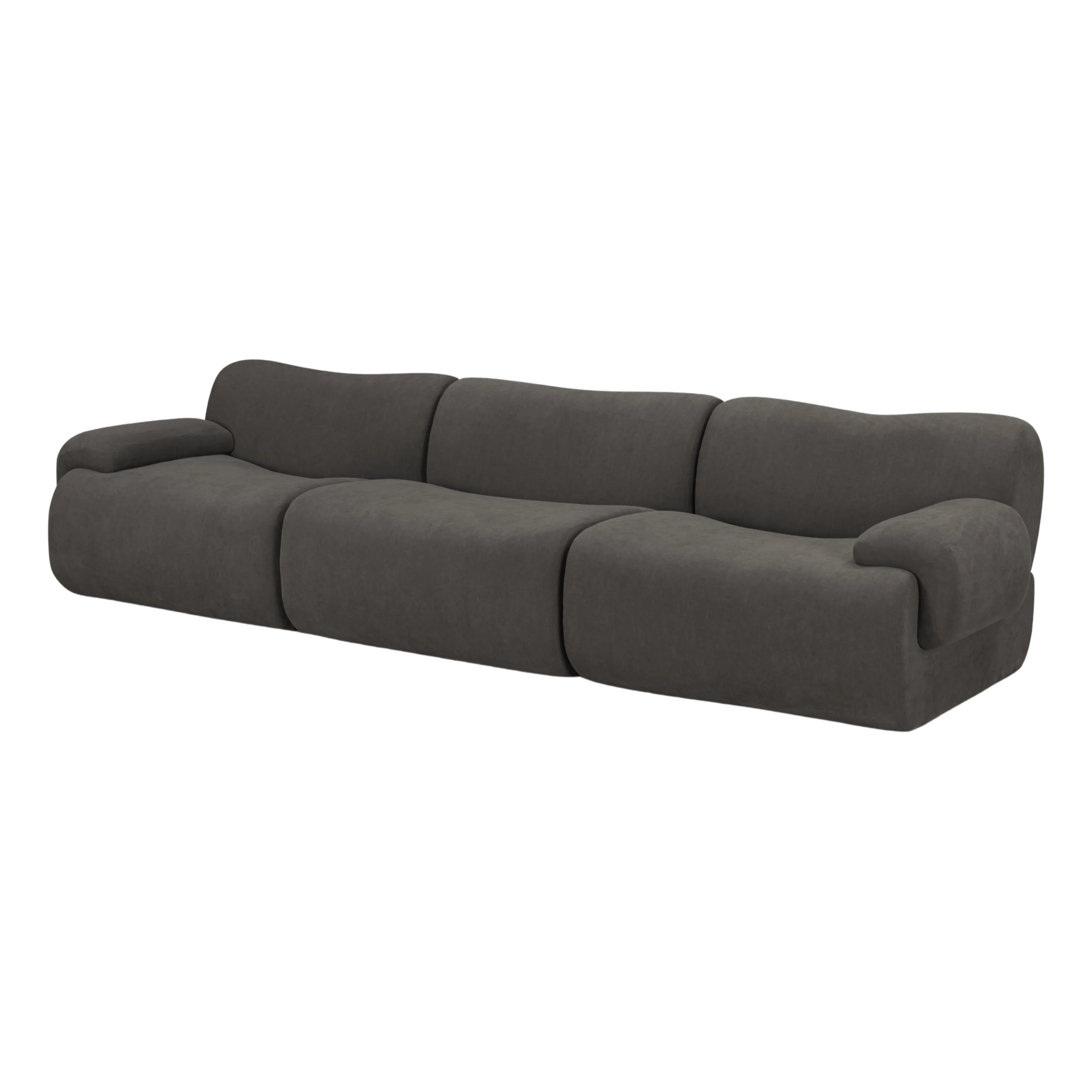 Zenith 116.5" Contract-Grade Upcycled Fabric Modular Sofa - Image 12