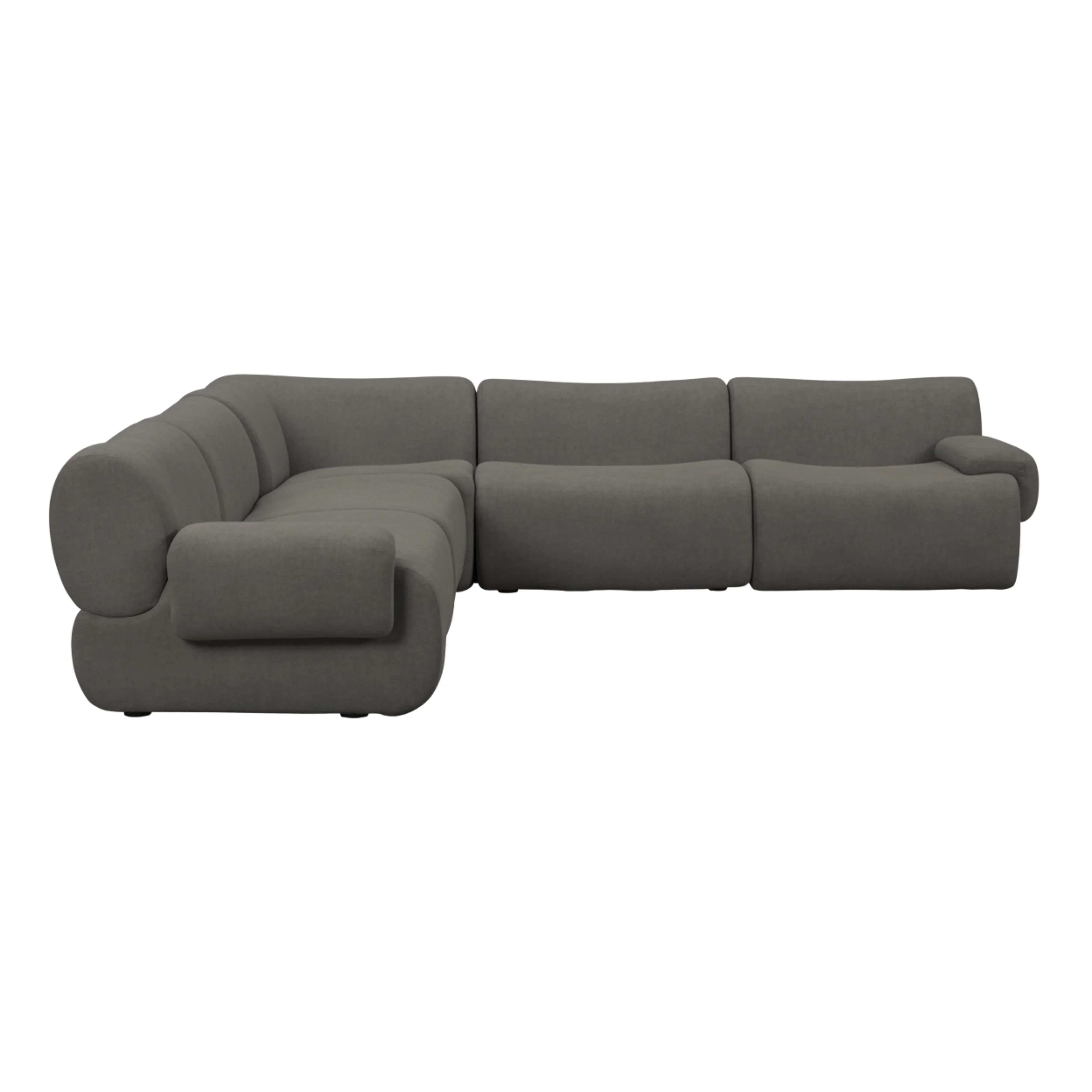 Zenith 5-Piece Contract-Grade Upcycled Fabric Modular L-Sectional - Image 11