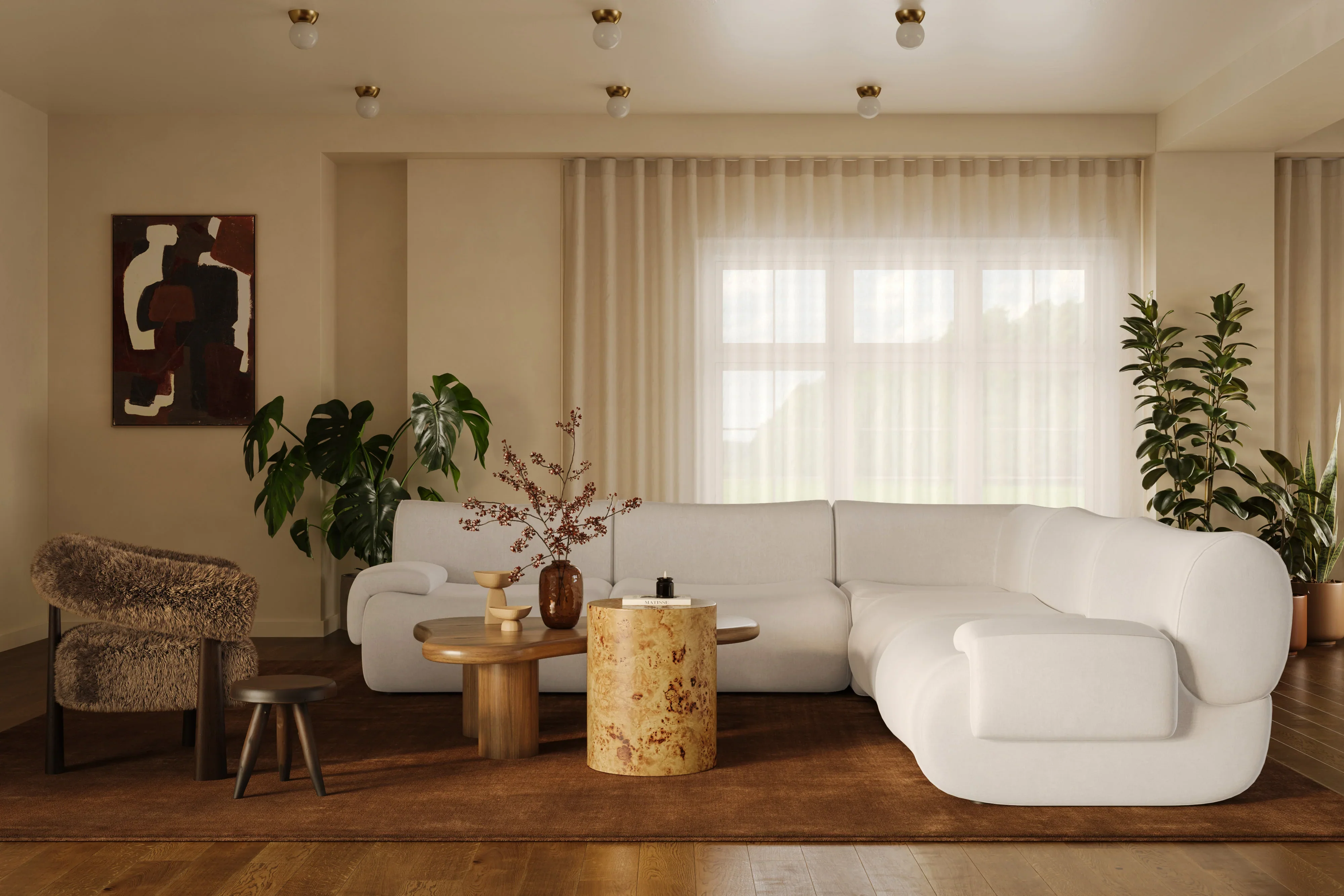 Zenith 5-Piece Contract-Grade Upcycled Fabric Modular L-Sectional - Image 2