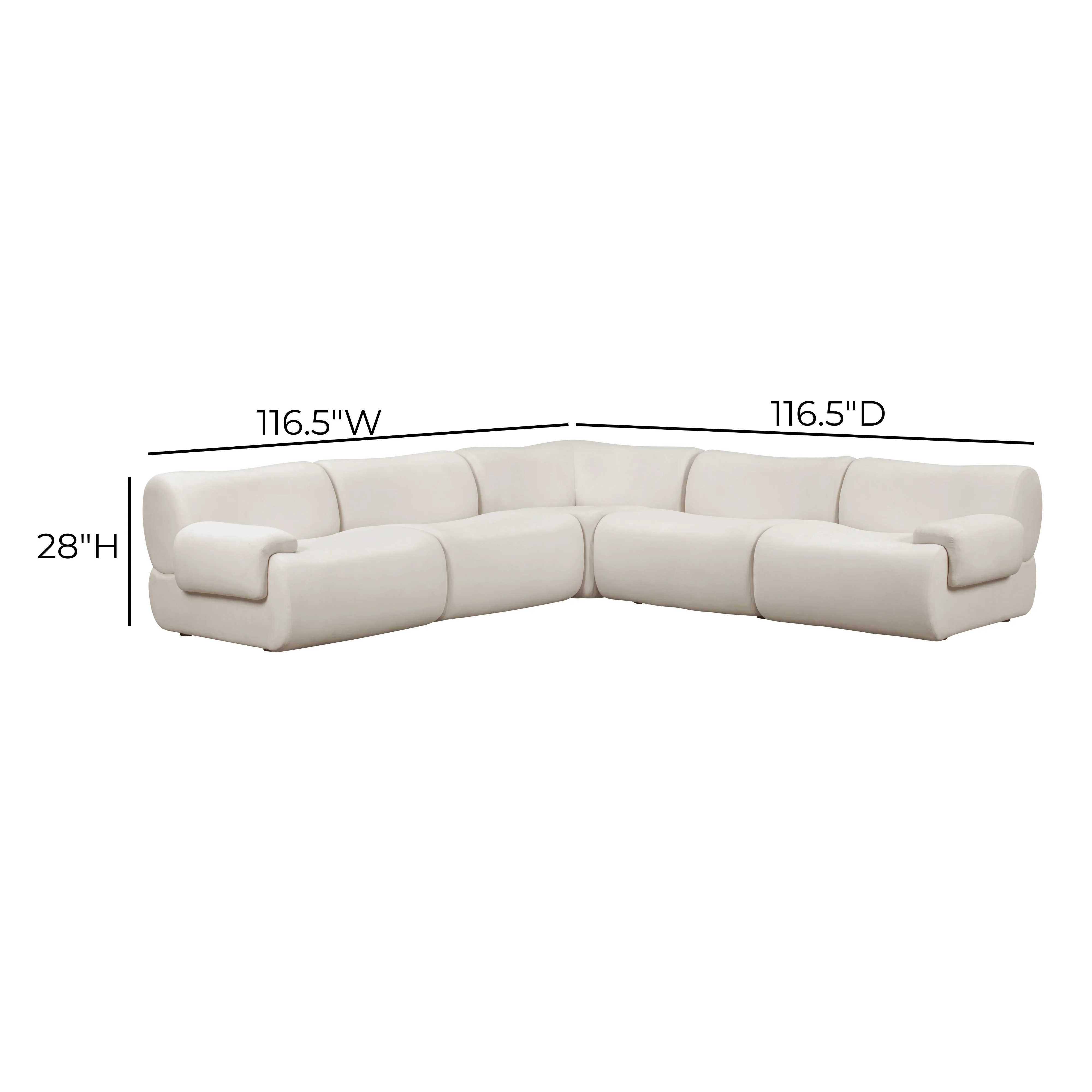 Zenith 5-Piece Contract-Grade Upcycled Fabric Modular L-Sectional - Image 8
