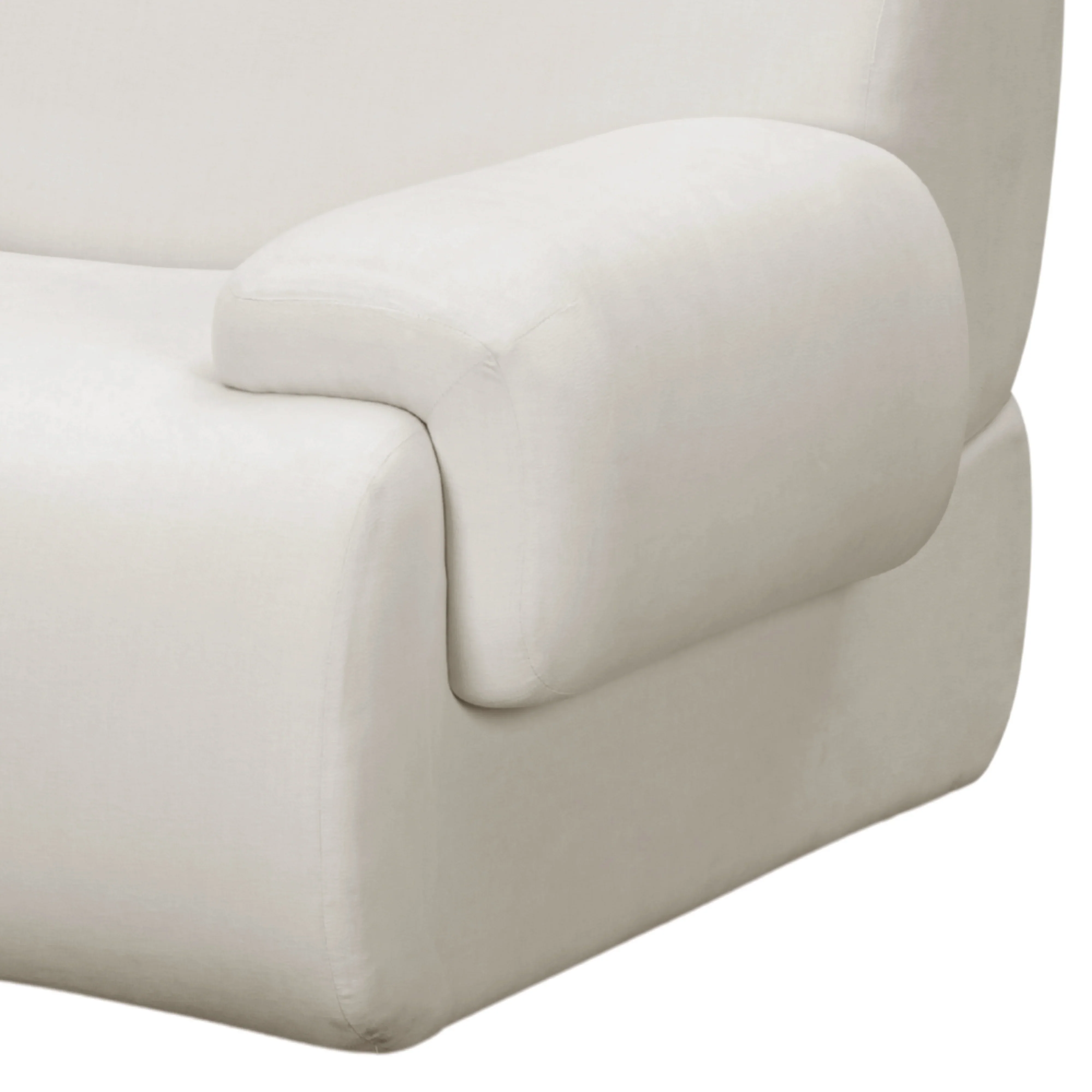 Zenith 80" Contract-Grade Upcycled Fabric Modular Loveseat - Image 6