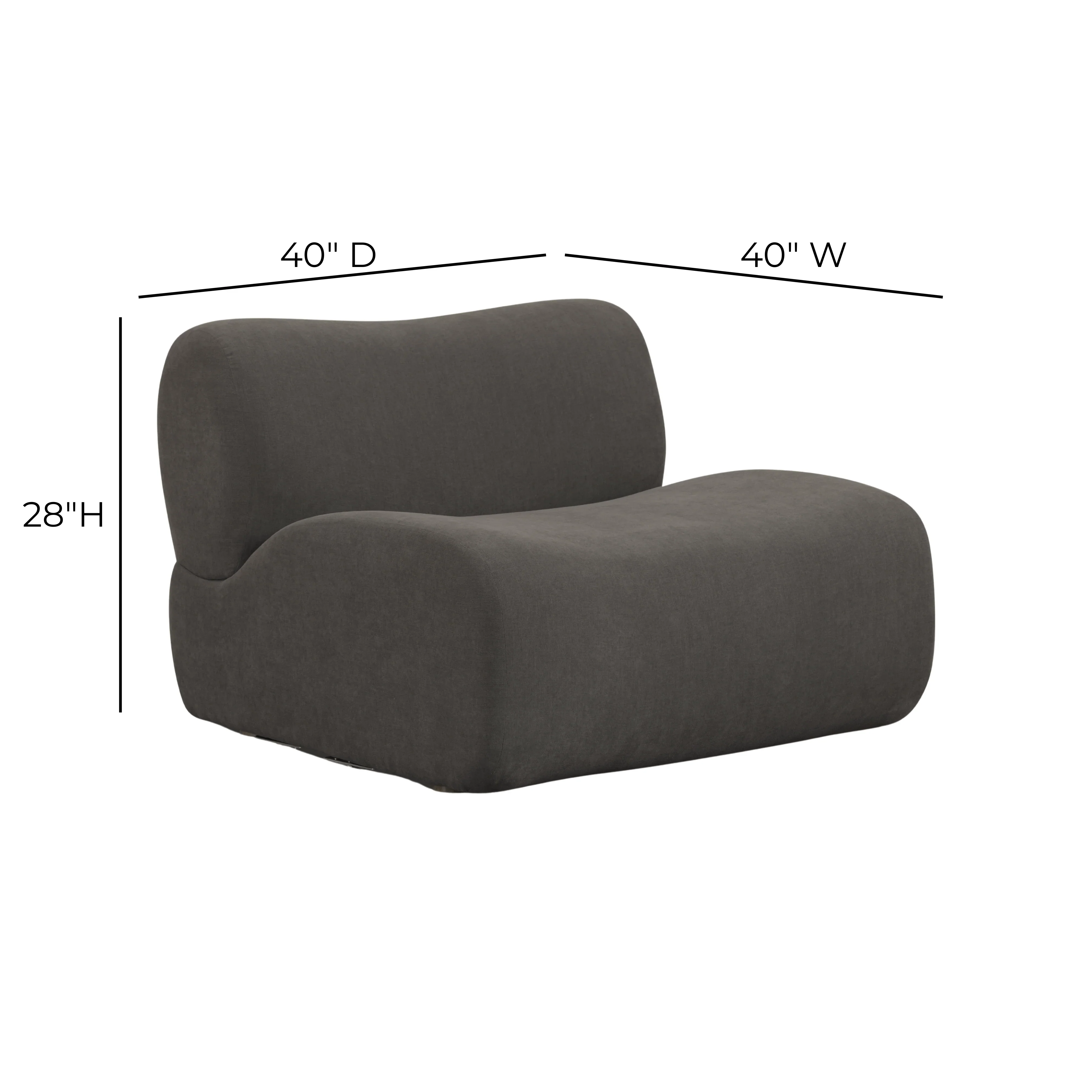 Zenith Contract-Grade Upcycled Fabric Armless Chair - Image 14