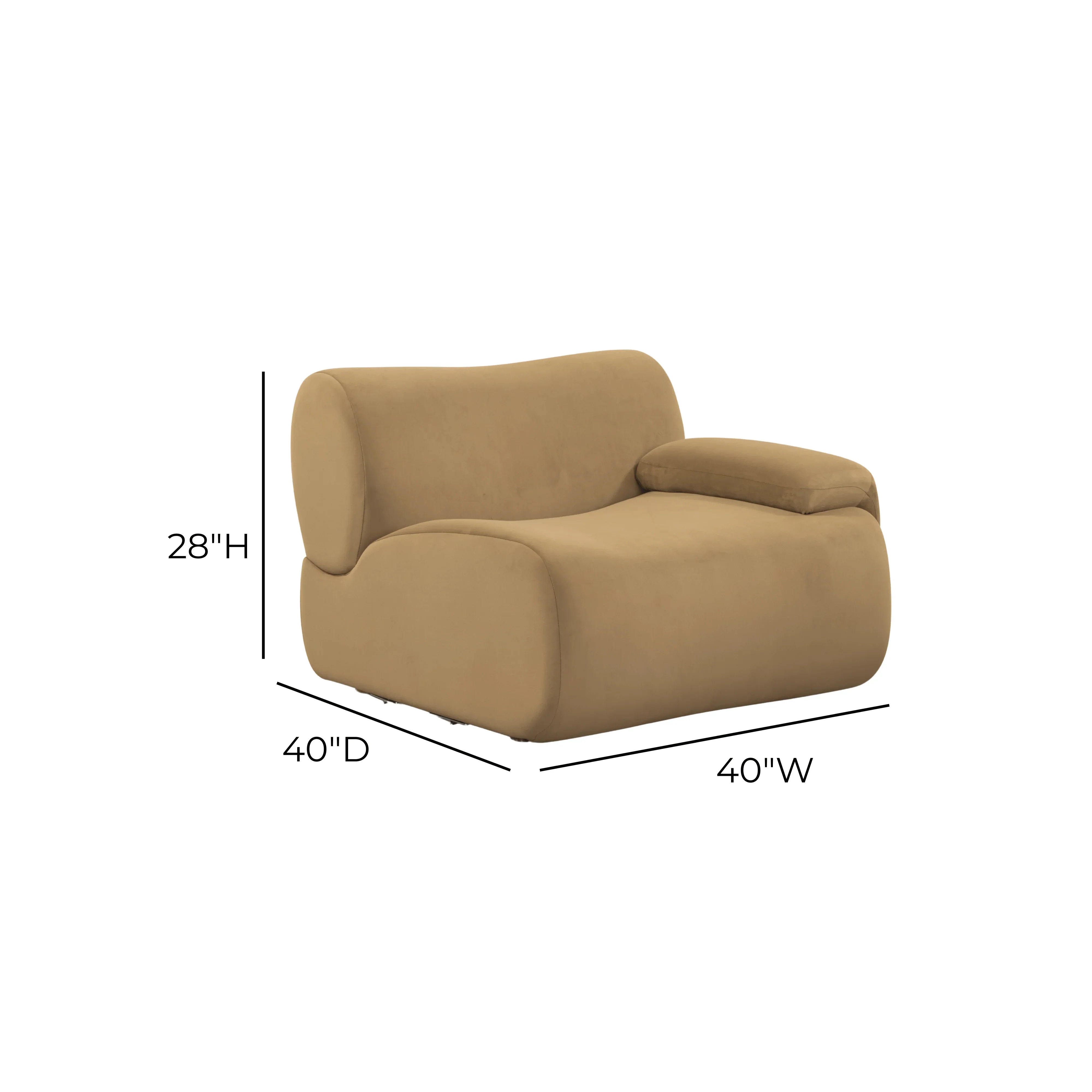 Zenith Performance Velvet Modular Corner Chair - Image 8
