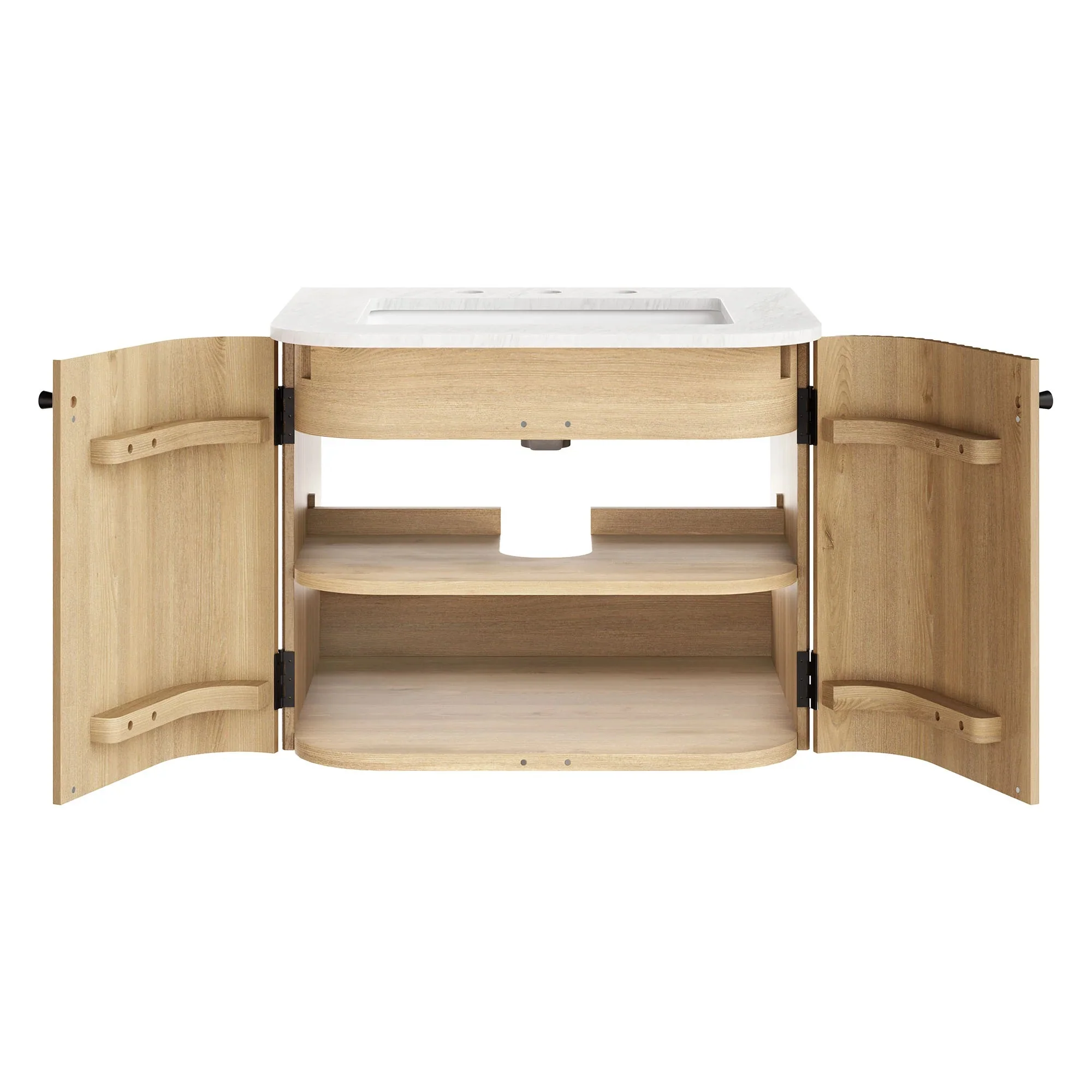 Zia 24" Wall-Mount Bathroom Vanity with Marble Sink - Image 5