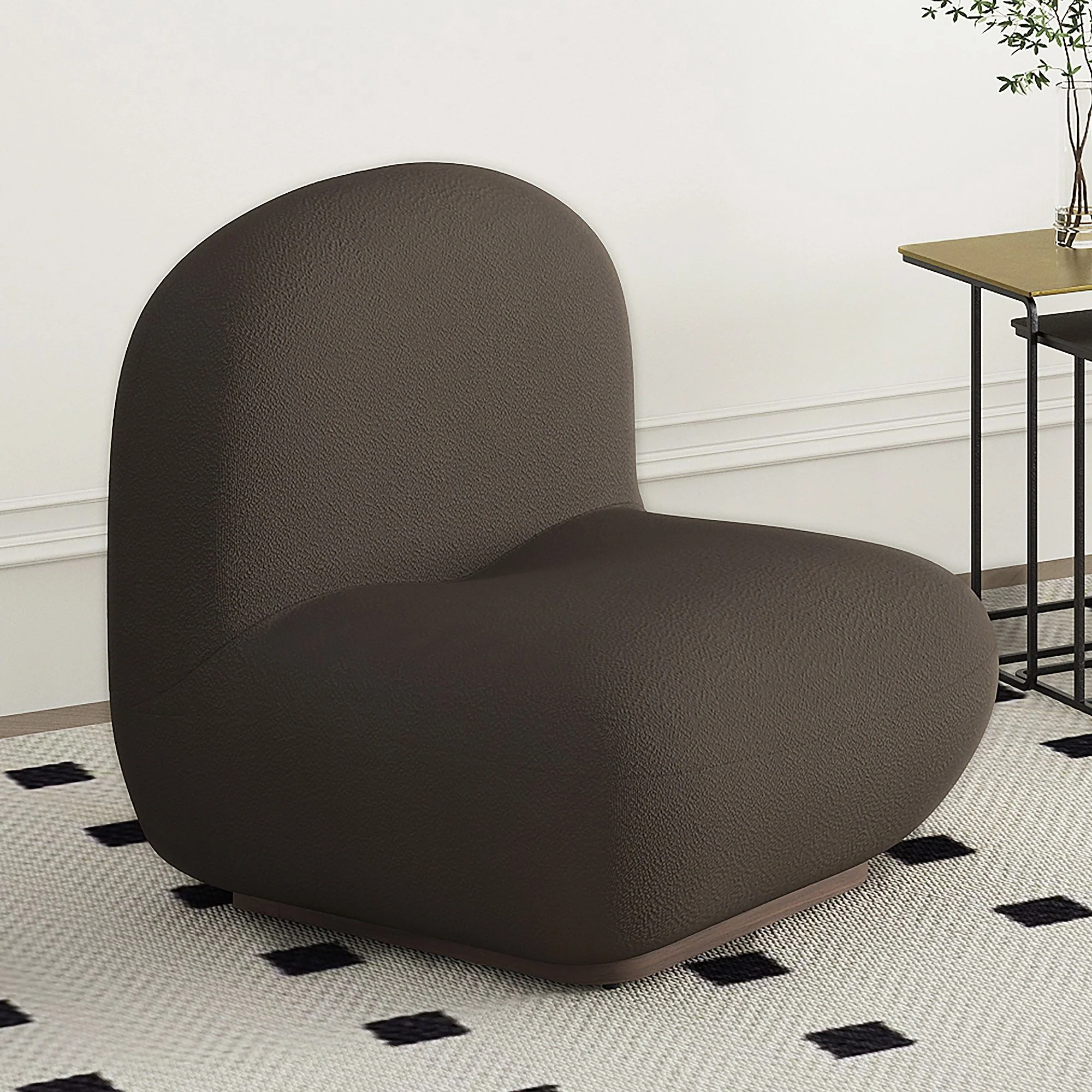Zilano Accent Chair in Charcoal Boucle - Image 2