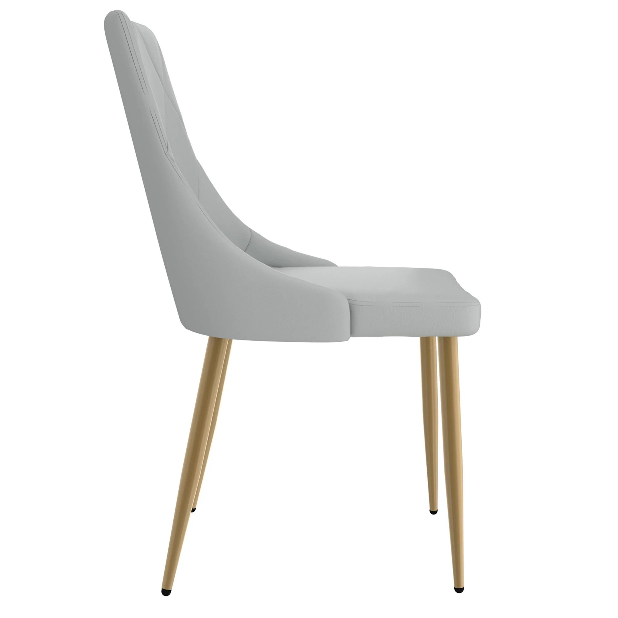 Zilo/Antoine Small 5pc Dining Set in Aged Gold with Light Grey Chair - Image 8