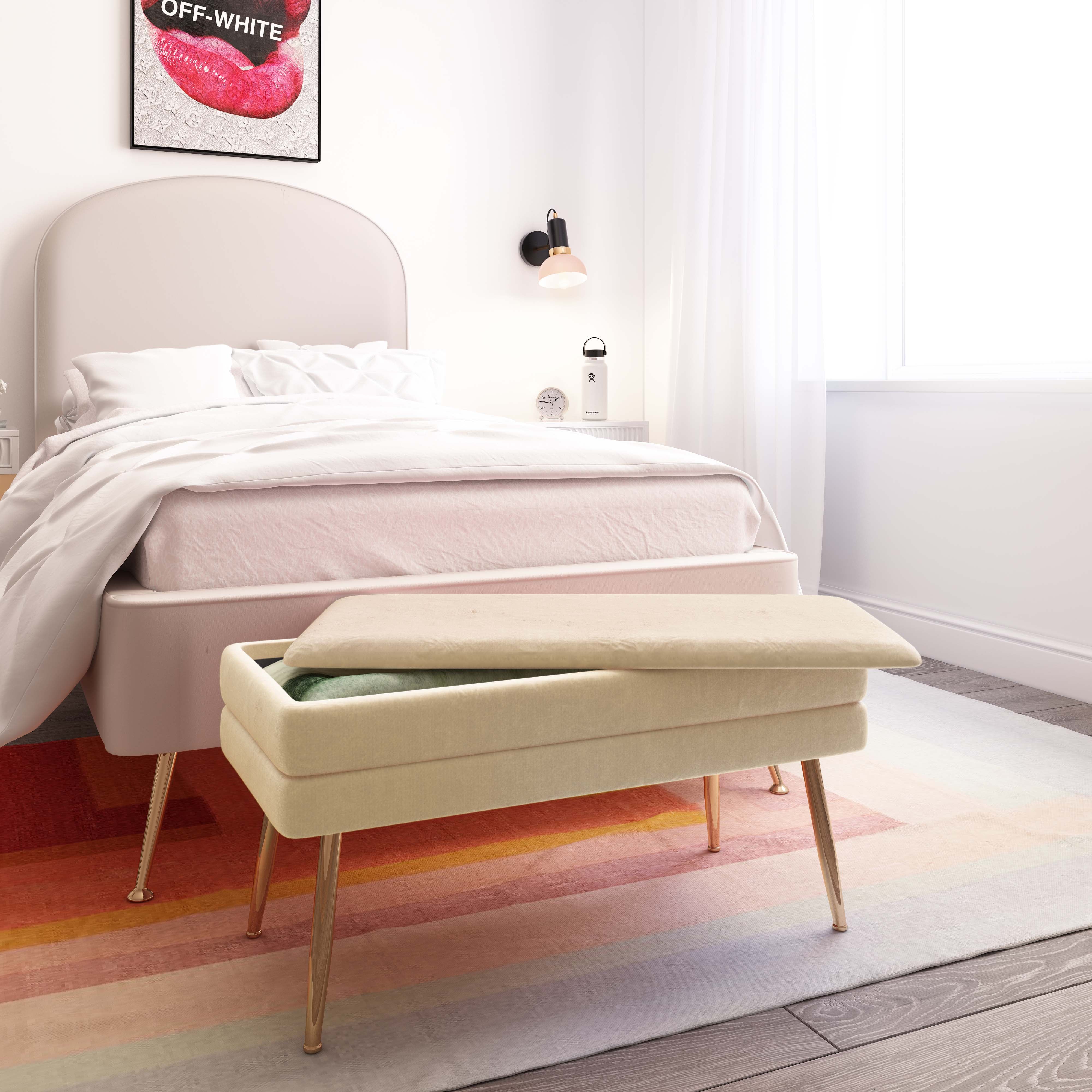 Ziva 31" Velvet Storage Bench - Image 20