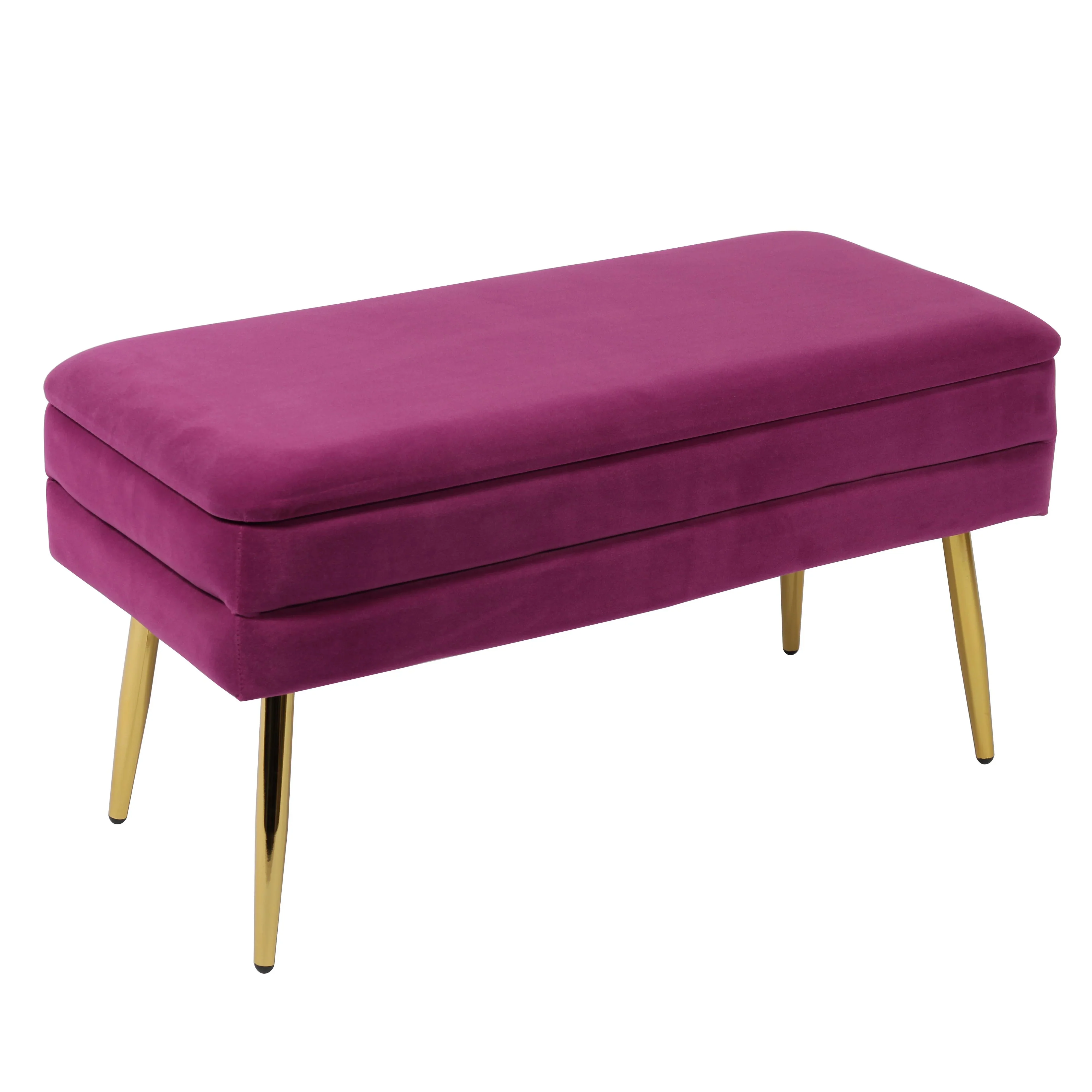 Ziva 31" Velvet Storage Bench - Image 3