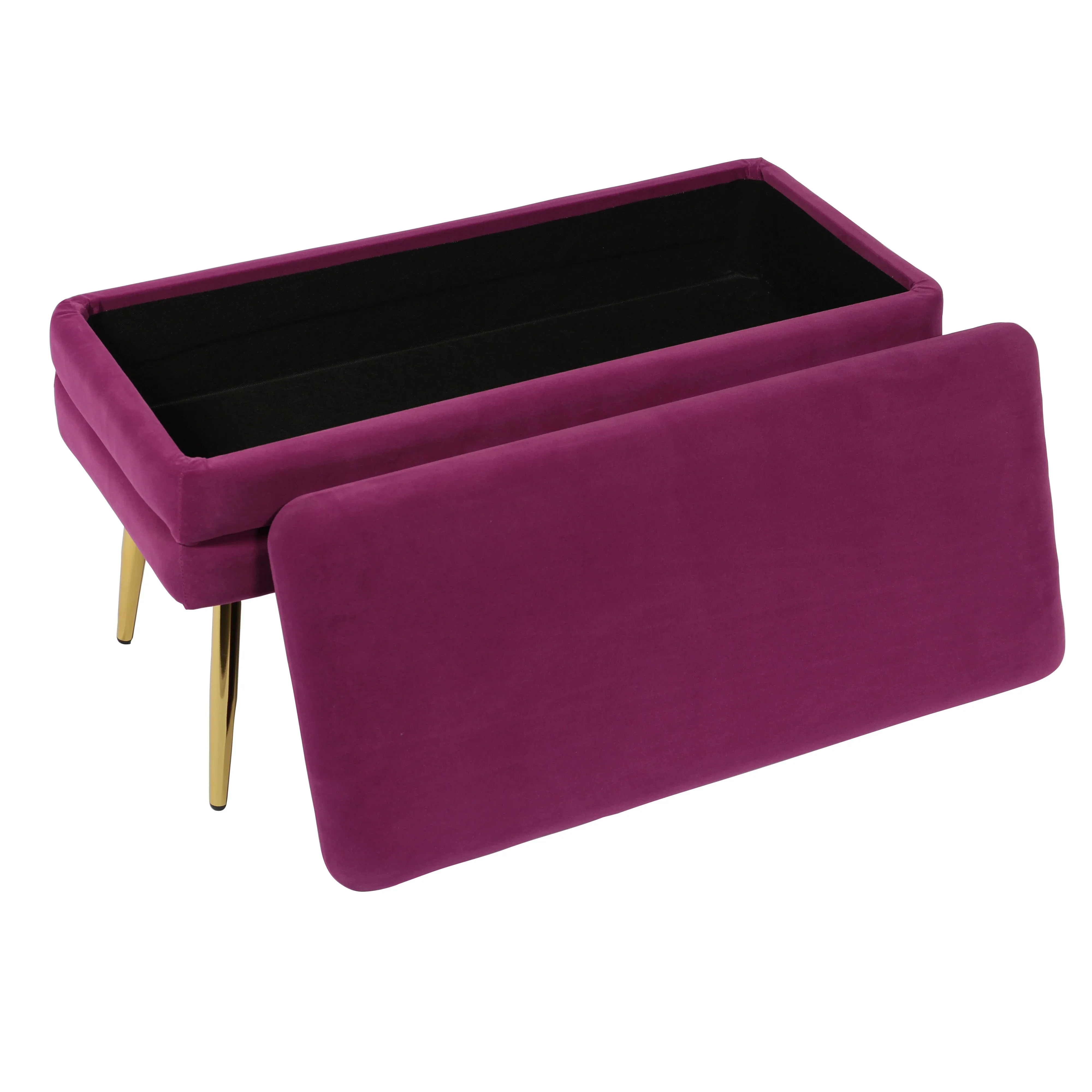 Ziva 31" Velvet Storage Bench - Image 5