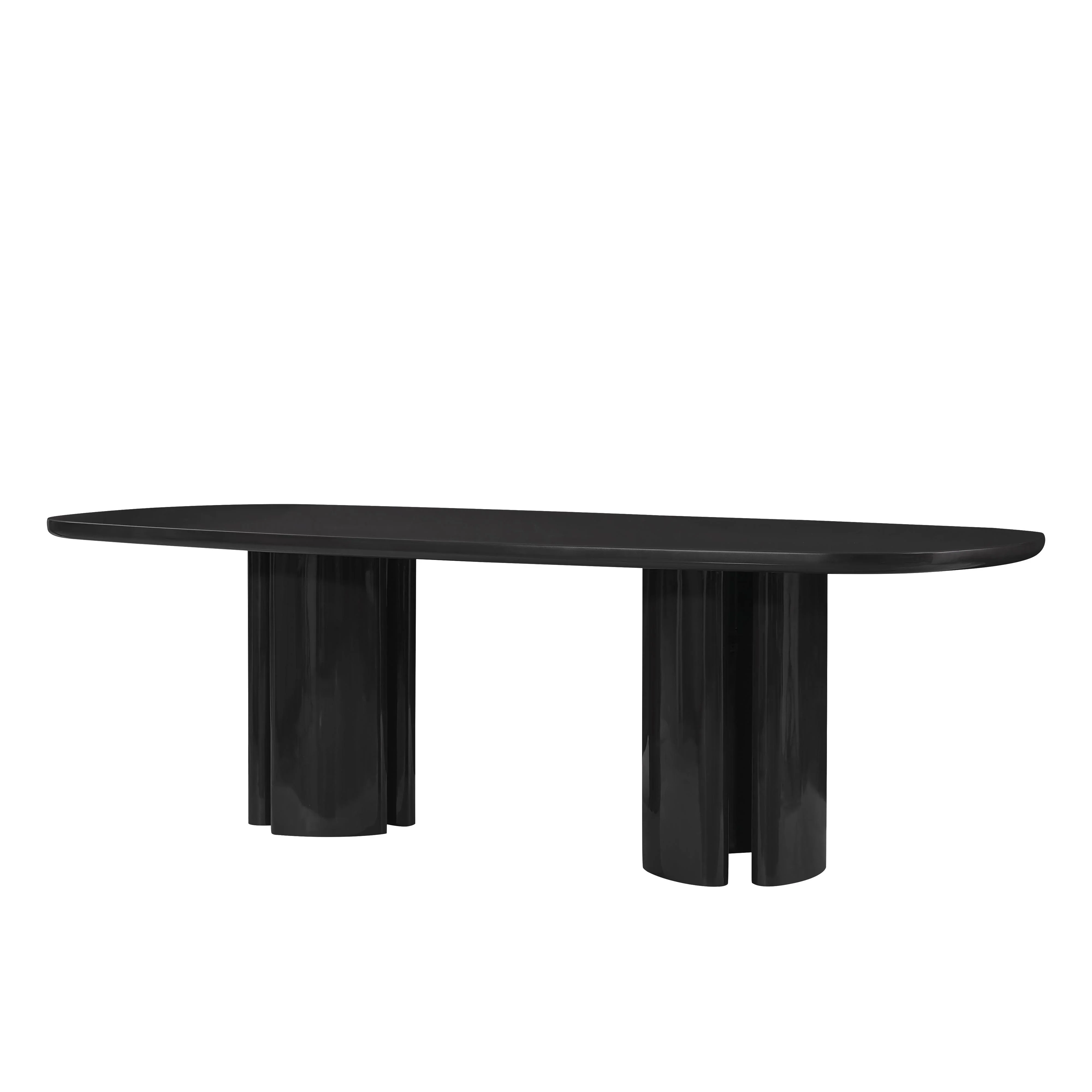 Zola 94.5" Lacquer Oval Dining Table - Image 3