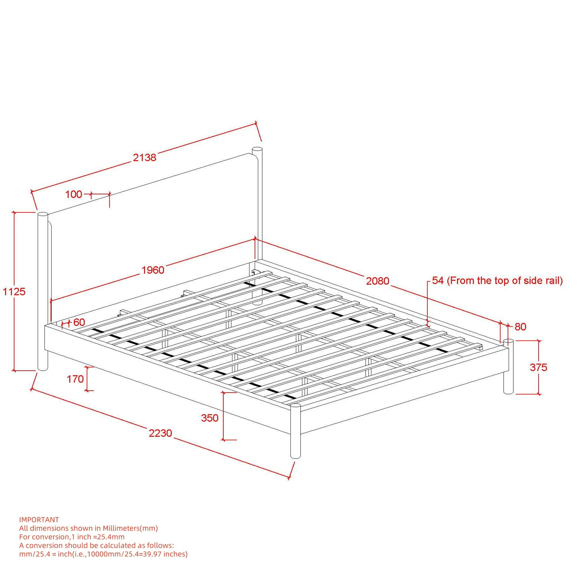 Zoran 78" King Platform Bed in Mushroom and Walnut - Image 8