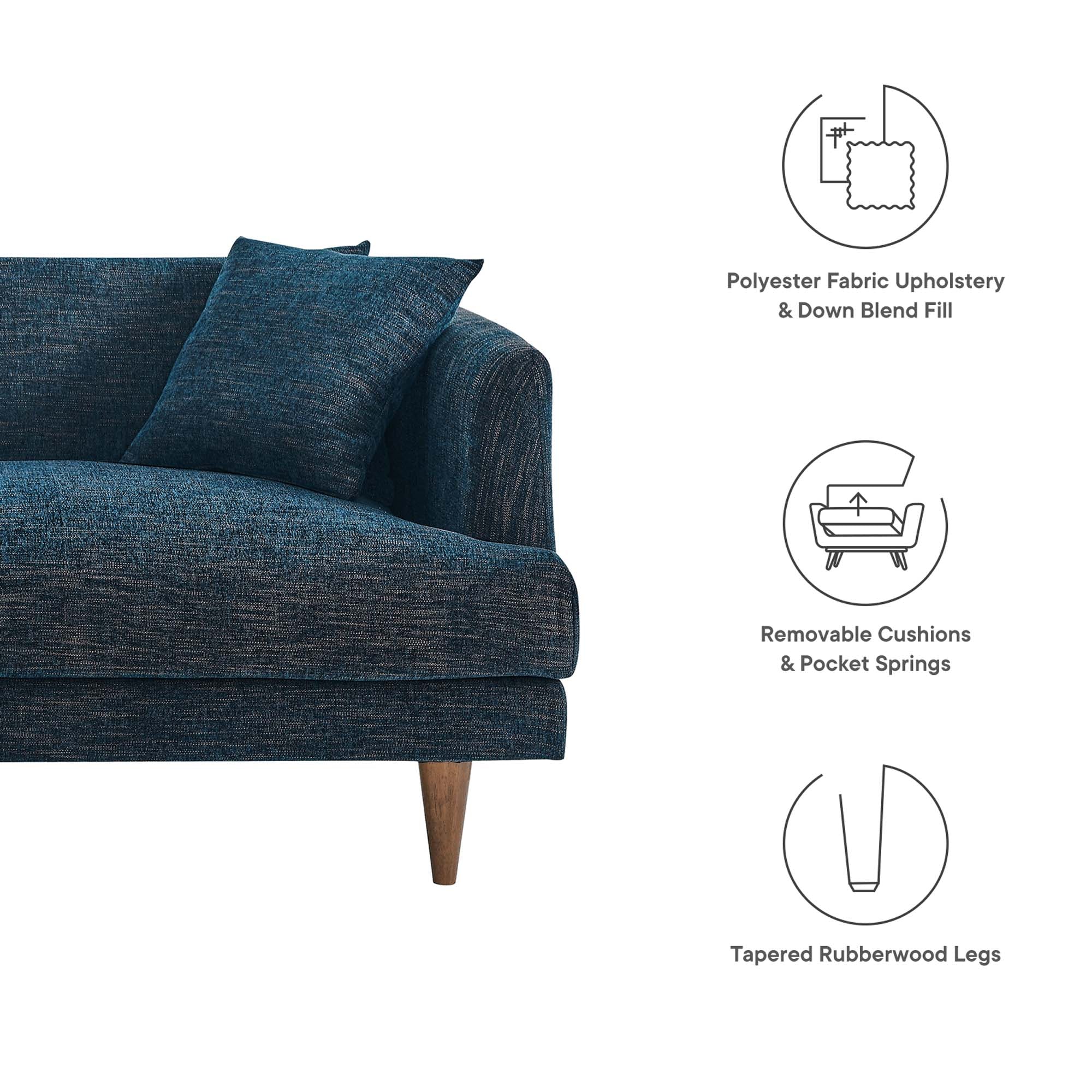 Zoya Down Filled Overstuffed Sofa - Image 17