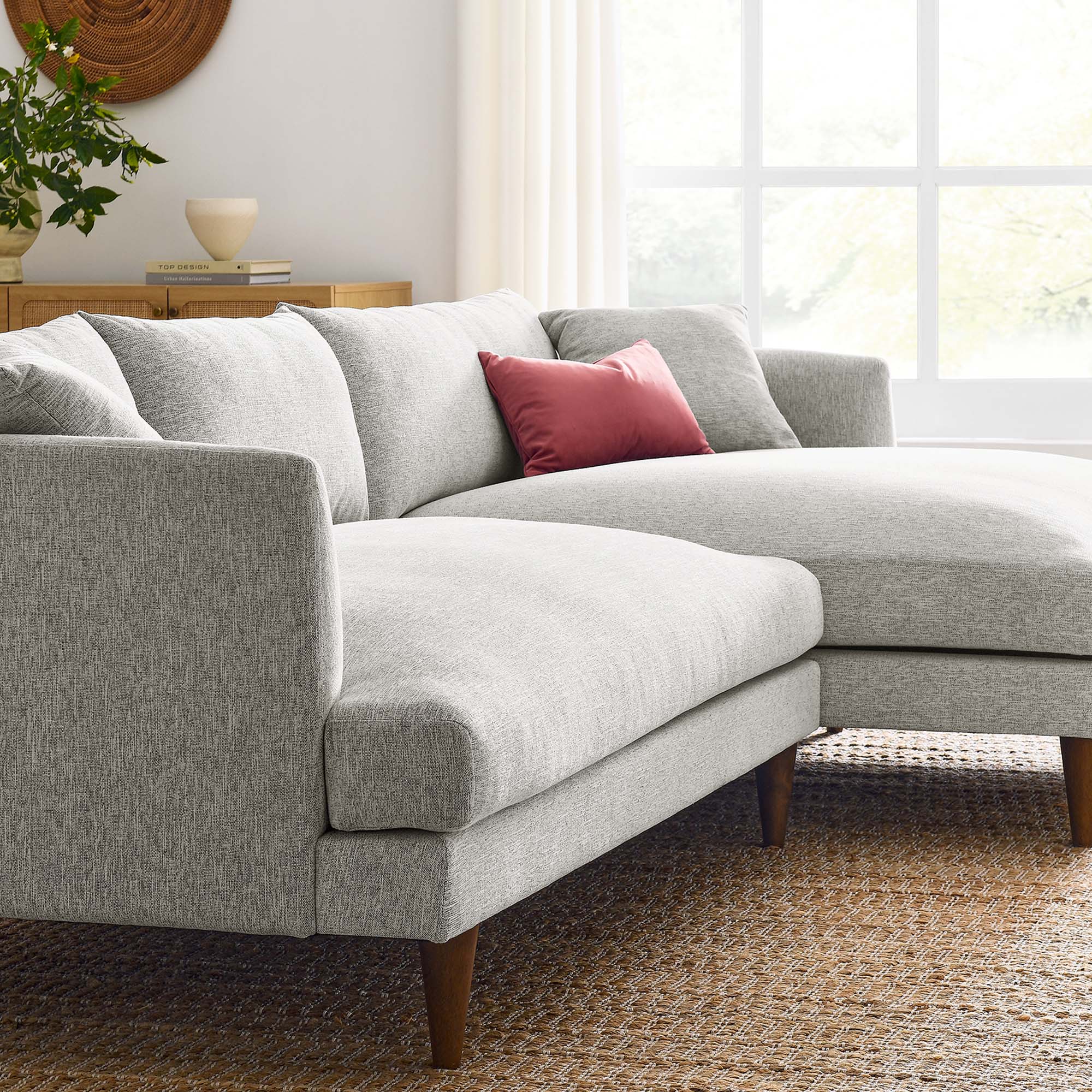 Zoya Right-Facing Down Filled Overstuffed Right Sectional Sofa - Image 9